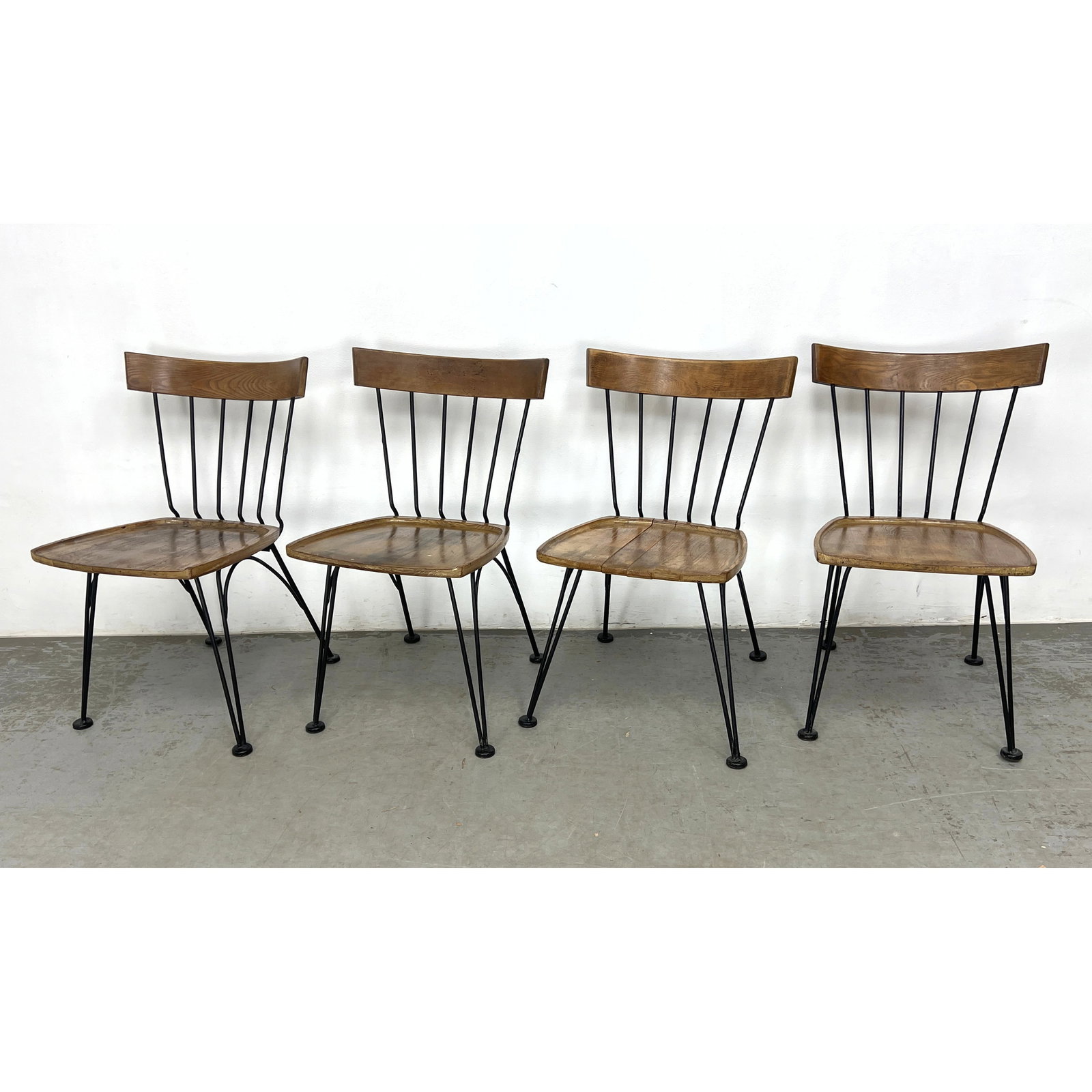 Set 4 Lee Woodard Allegro Dining Chairs.: Set 4 Lee Woodard Allegro Dining Chairs. Dimensions: Height: 30.75 inches, Width: 16.5 inches, Depth: 25 inches. - Seat Height: 17.5 inches ---