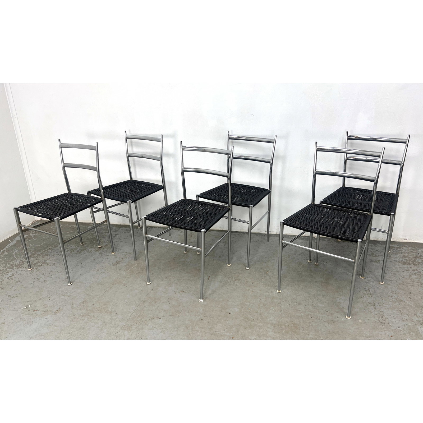 Set 6 Gio Ponti Superleggera Dining Chairs. woven seats. (1 of 12)