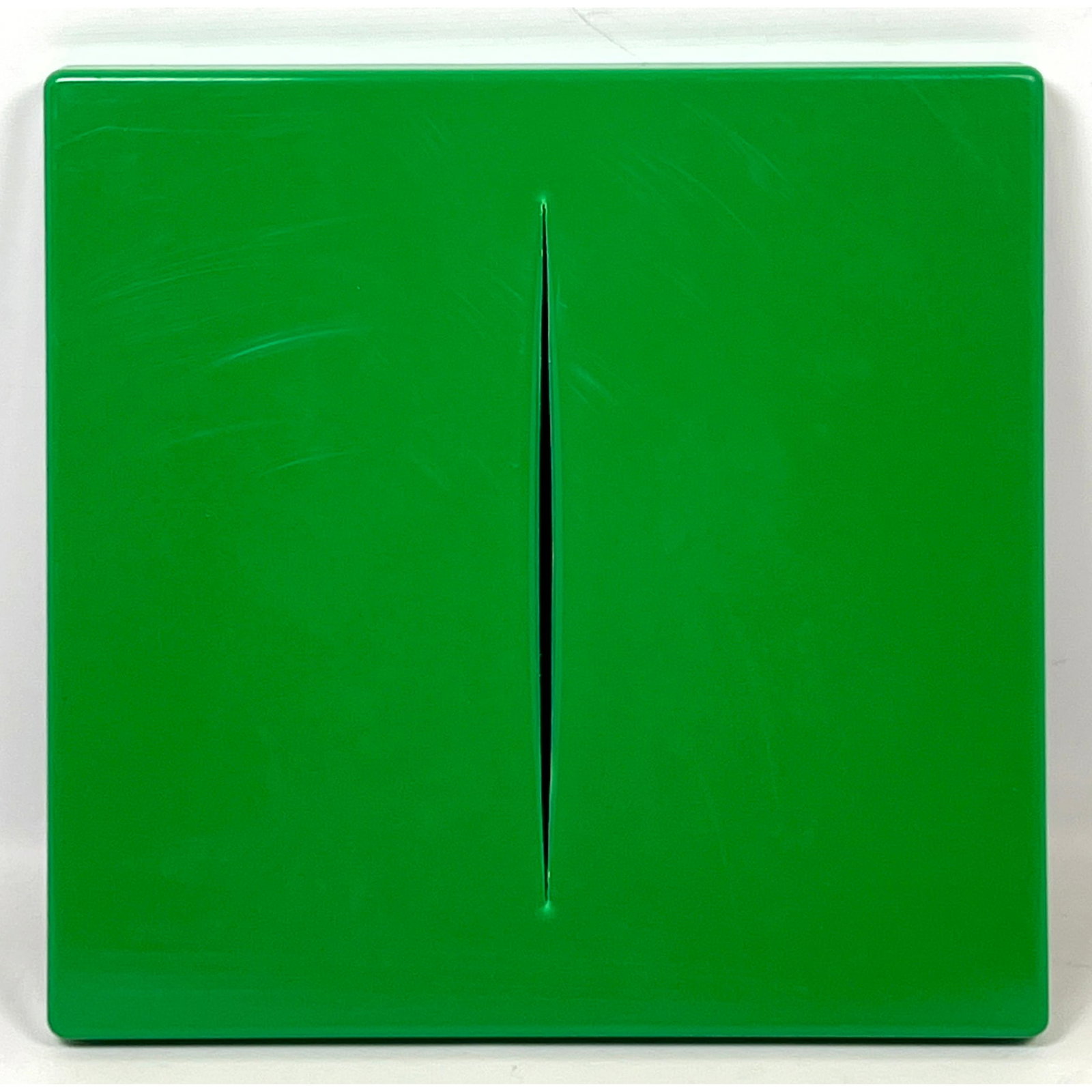 2 Part Plastic Wall Art After Lucio Fontana.: 2 Part Plastic Wall Art After Lucio Fontana. Dimensions: Height: 12 inches, Width: 12 inches. --- US Packing and Shipping charge: In house shipping available. Will be calculated once destination