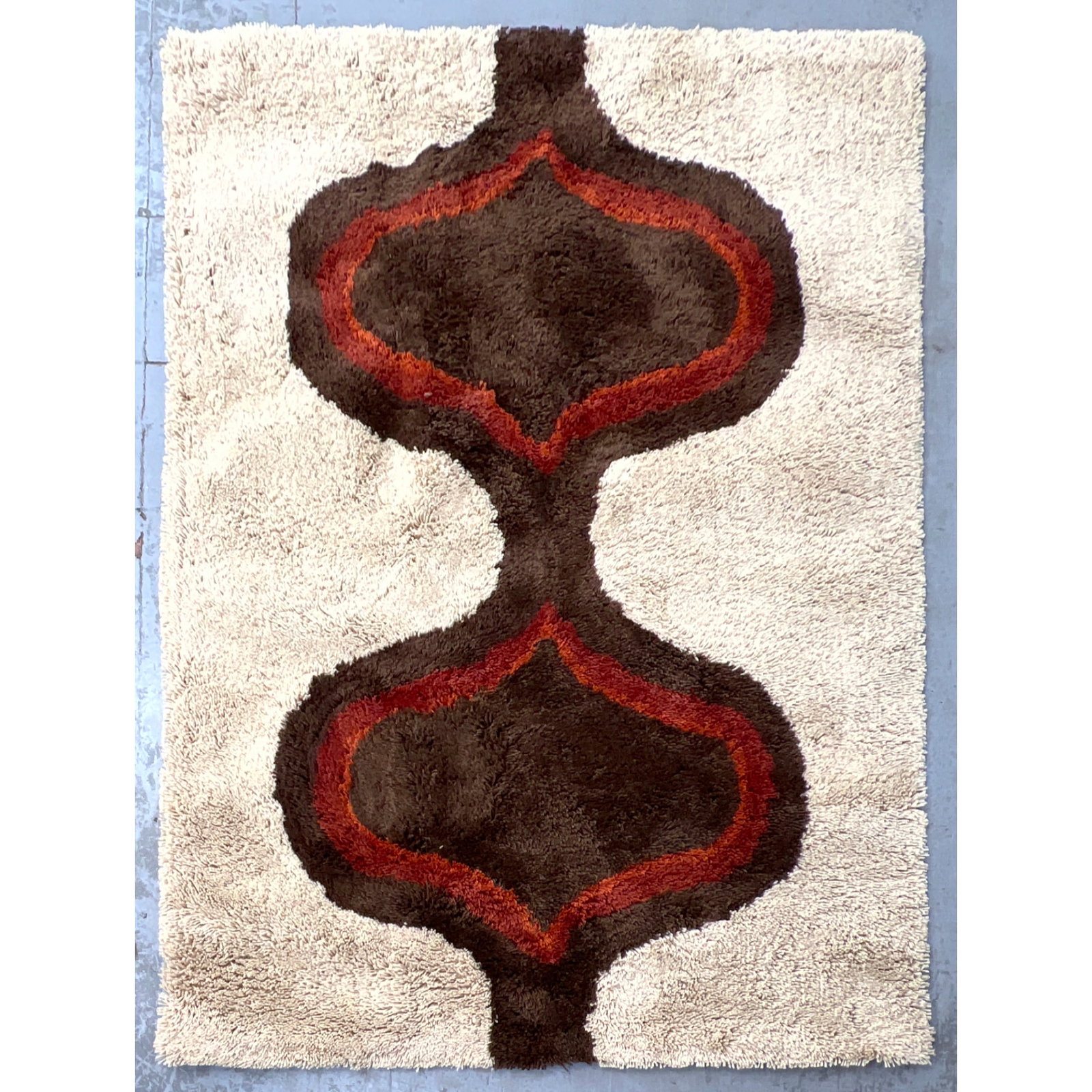 5' X 7' Skandia Shag carpet rug. Colorful Verner Panton style. Thick Pile. (1 of 8)