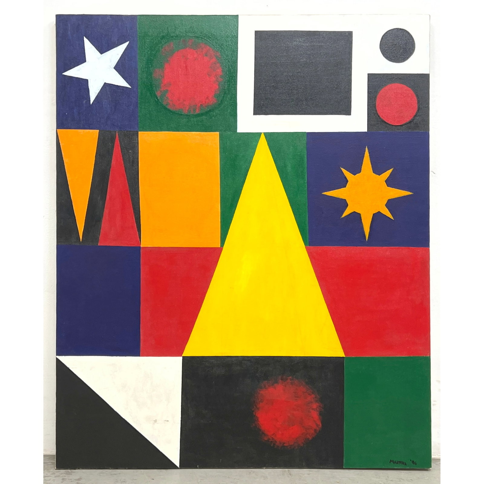 Martha 96 Large Scale Abstract Modern Painting. Op Art. (1 of 9)