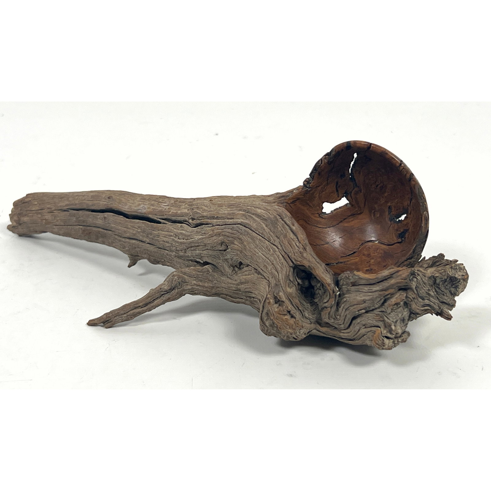 Unique Studio Woodworker Natural Root Burl Scoop. Unsigned. (1 of 8)