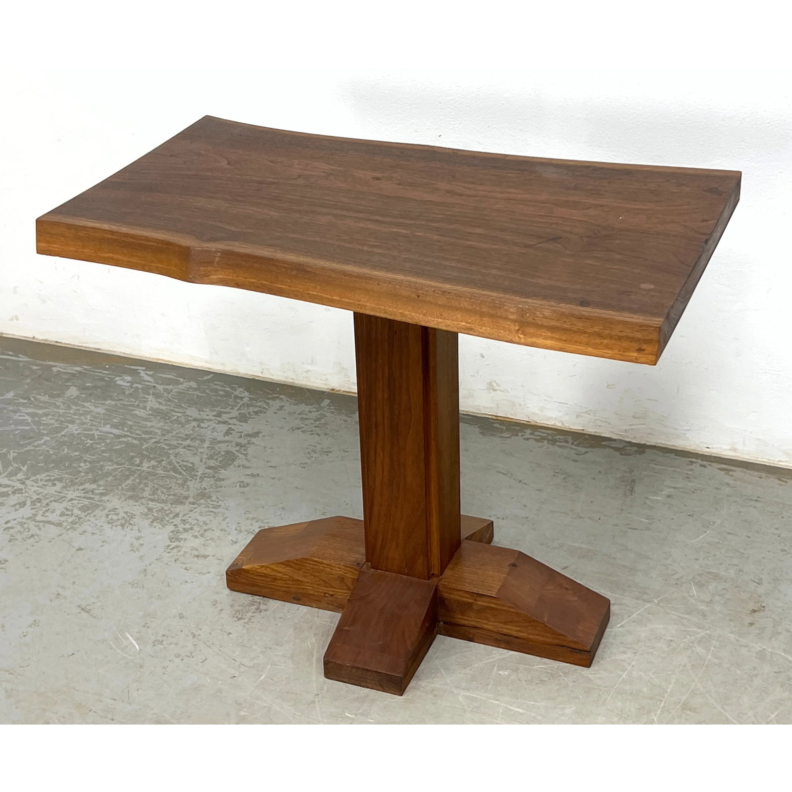 Mid Century Modern Live Edge Occasional Table. Walnut slab top. Nakashima inspired. (1 of 9)