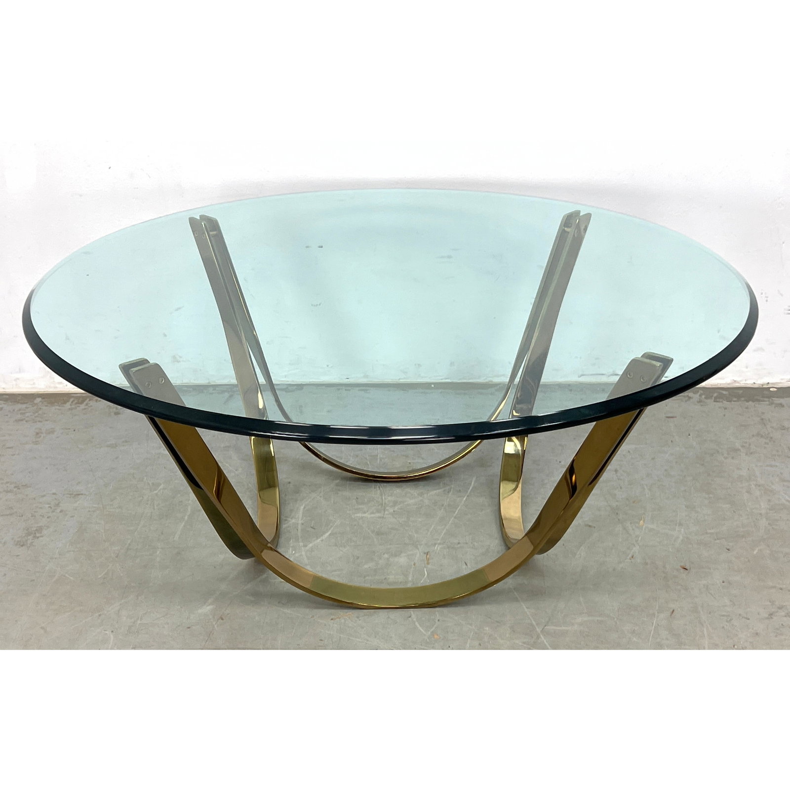 Roger Sprunger for Dunbar Brass and Glass Coffee Table. Unmarked. (1 of 6)