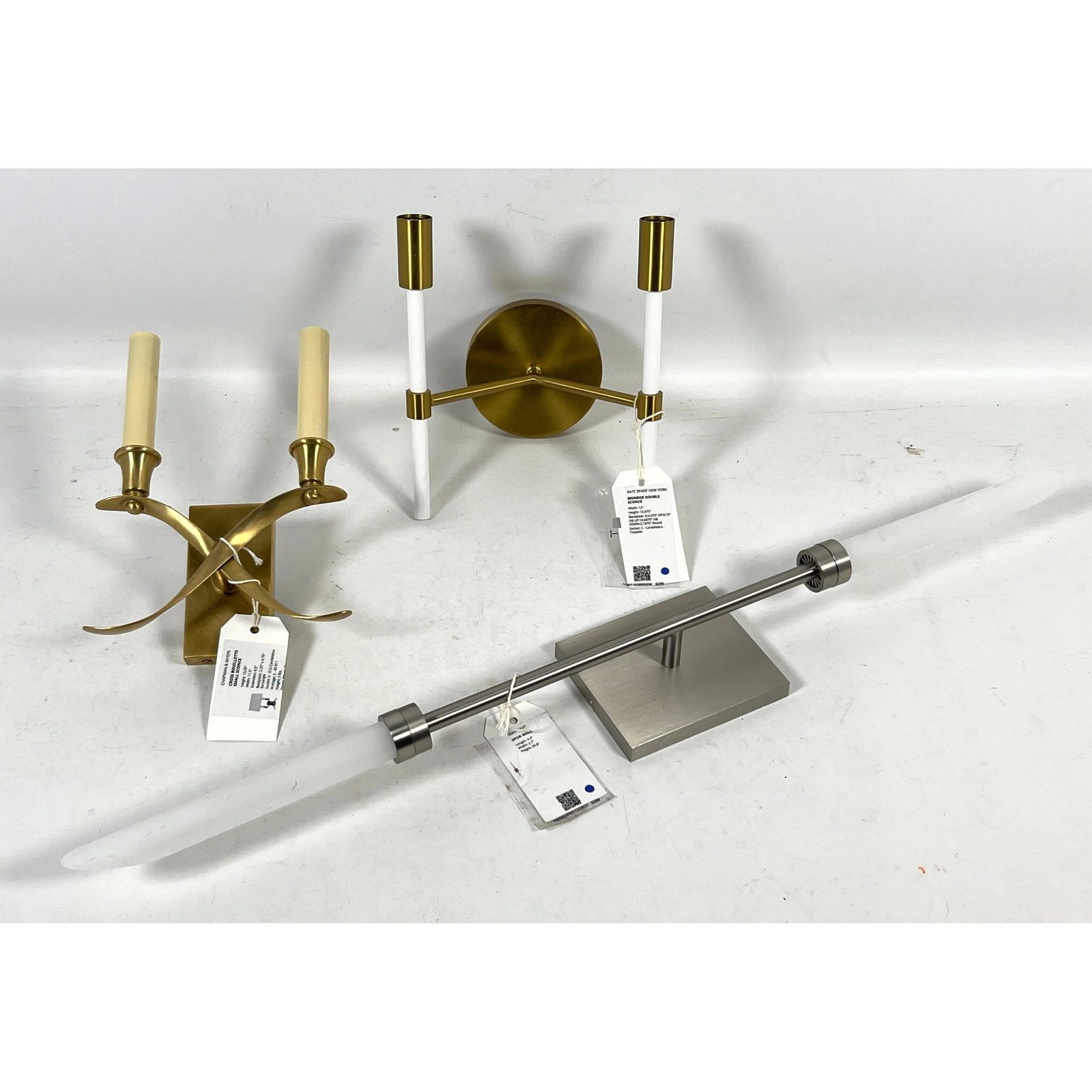 3pcs Contemporary Lighting Wall Sconces. Chapman and Myers Cross Bouillotte Small Sconce, Kate Spade (1 of 16)
