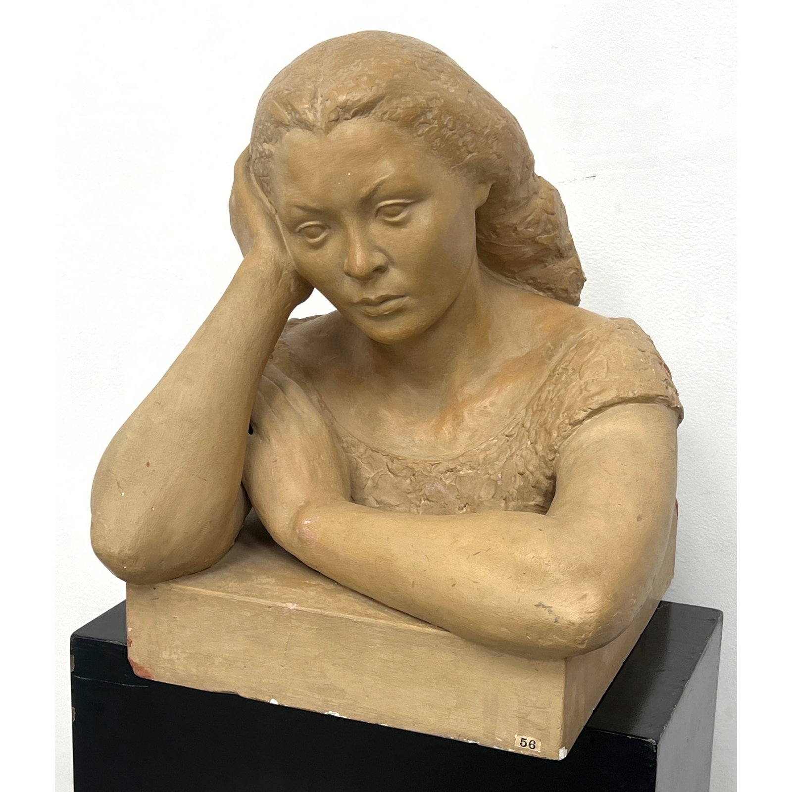 LINDA WU Plaster Bust Sculpture. Modernist figurative sculpture (1 of 10)