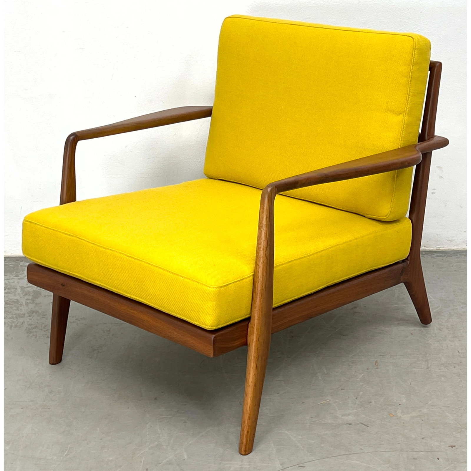 Mel Smilow Rail Back Lounge Natural finish solid walnut (fully restored) featuring new upholstery. 1 (1 of 6)