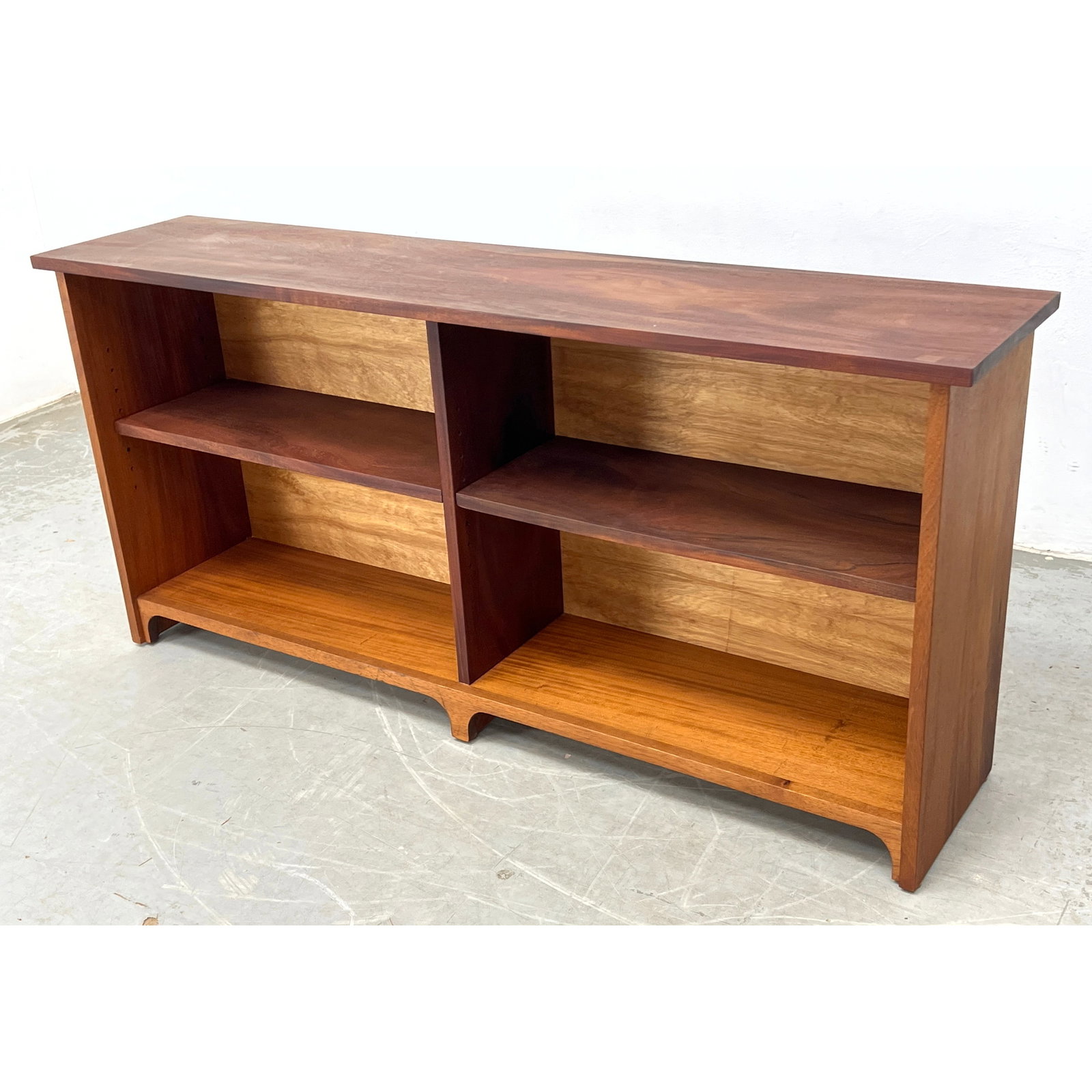 Custom Teak Low Adjustable Bookshelf Cabinet. Studio made. (1 of 9)