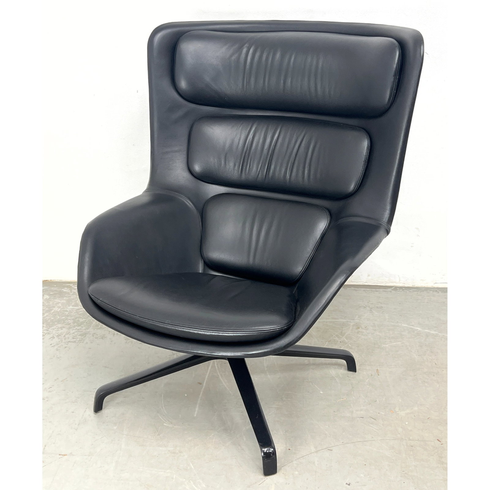Herman Miller Striad Lounge Chair, Black Leather, Jehs+Laub Design. Very comfortable. Unmarked. (1 of 7)
