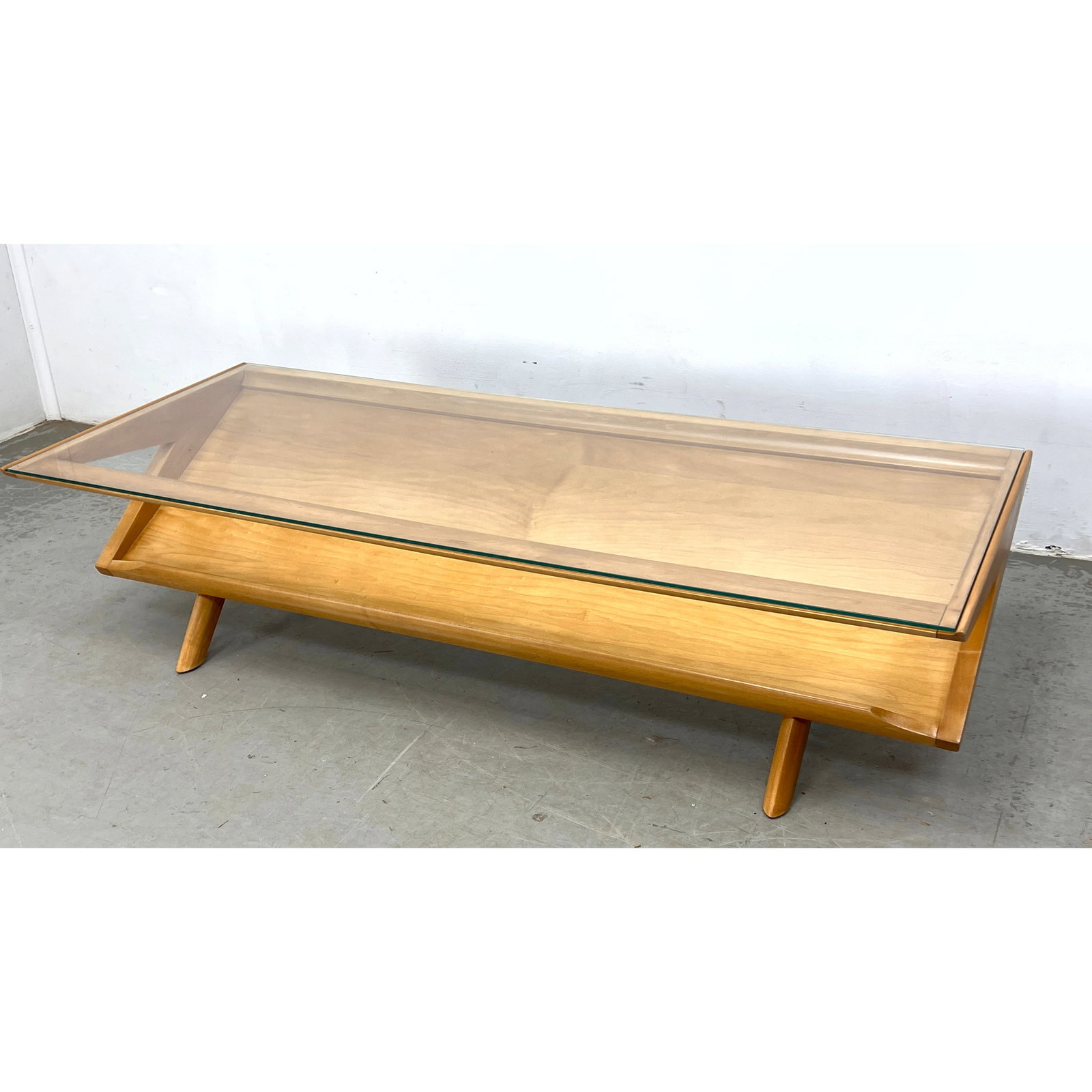 John Keal for Brown Saltman Magazine Coffee, Cocktail Table. Lower angled magazine shelf. (1 of 7)
