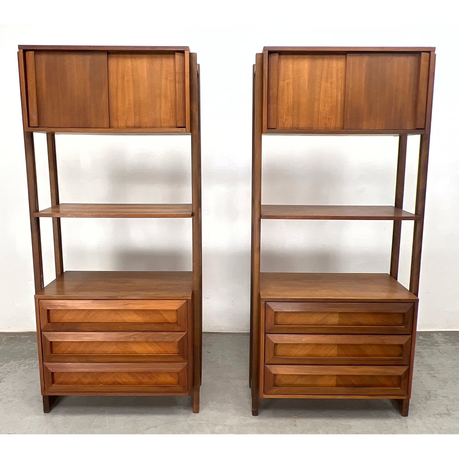 Pair Free Standing Shelving Cabinets. Adjustable (1 of 20)