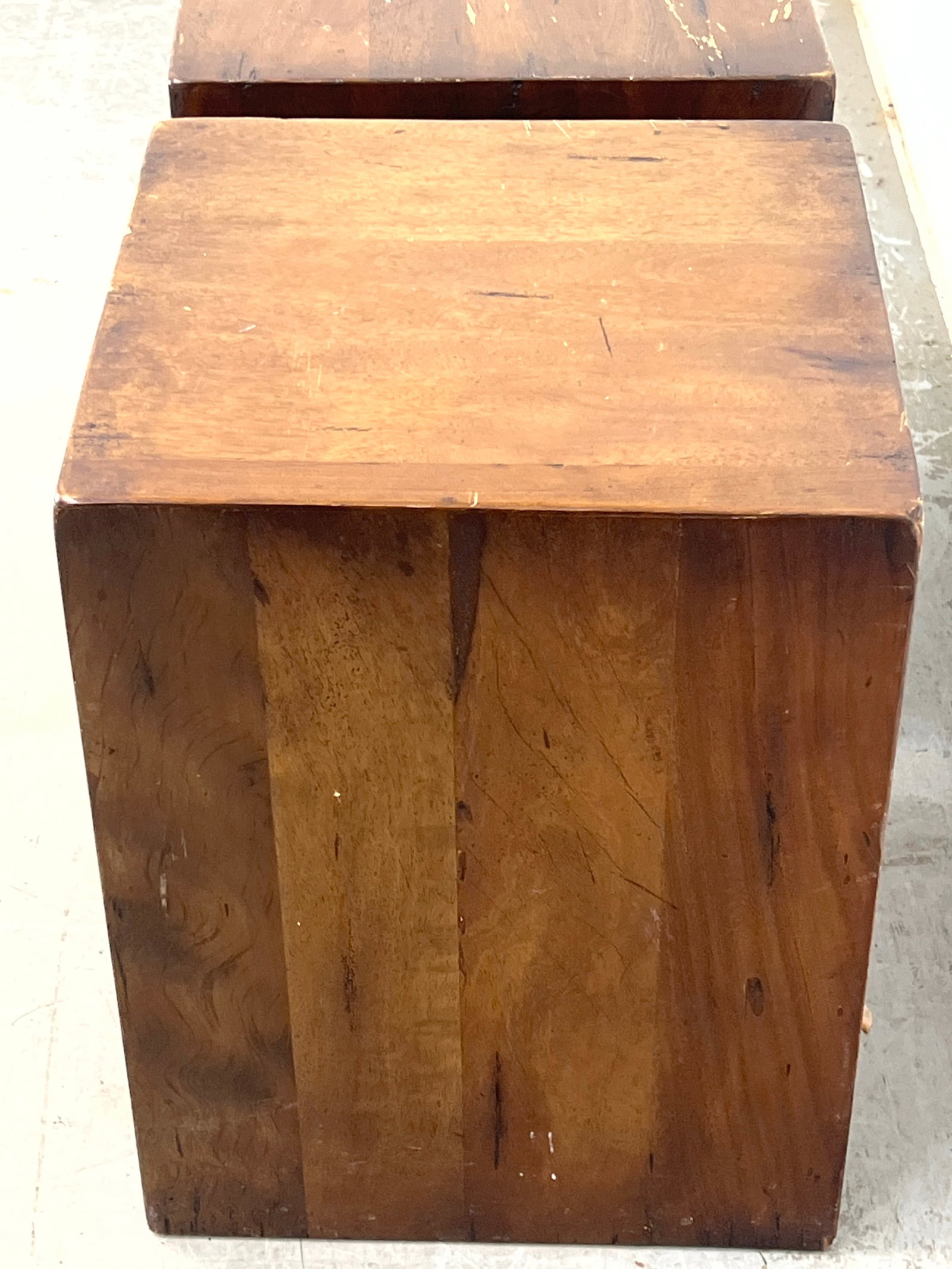 Pair Four Hands Cube Side Table Pedestals. - 6