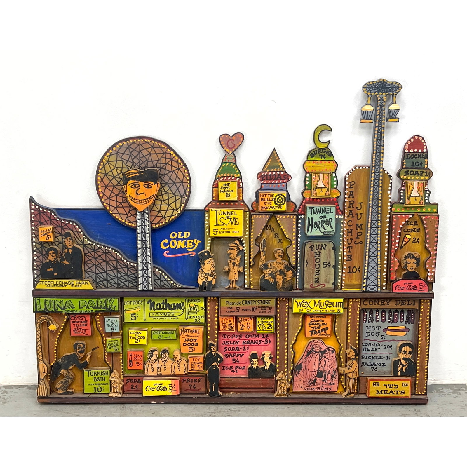 Harry Glaubach Mixed Media Wall Sculpture. Old Coney. (1 of 9)