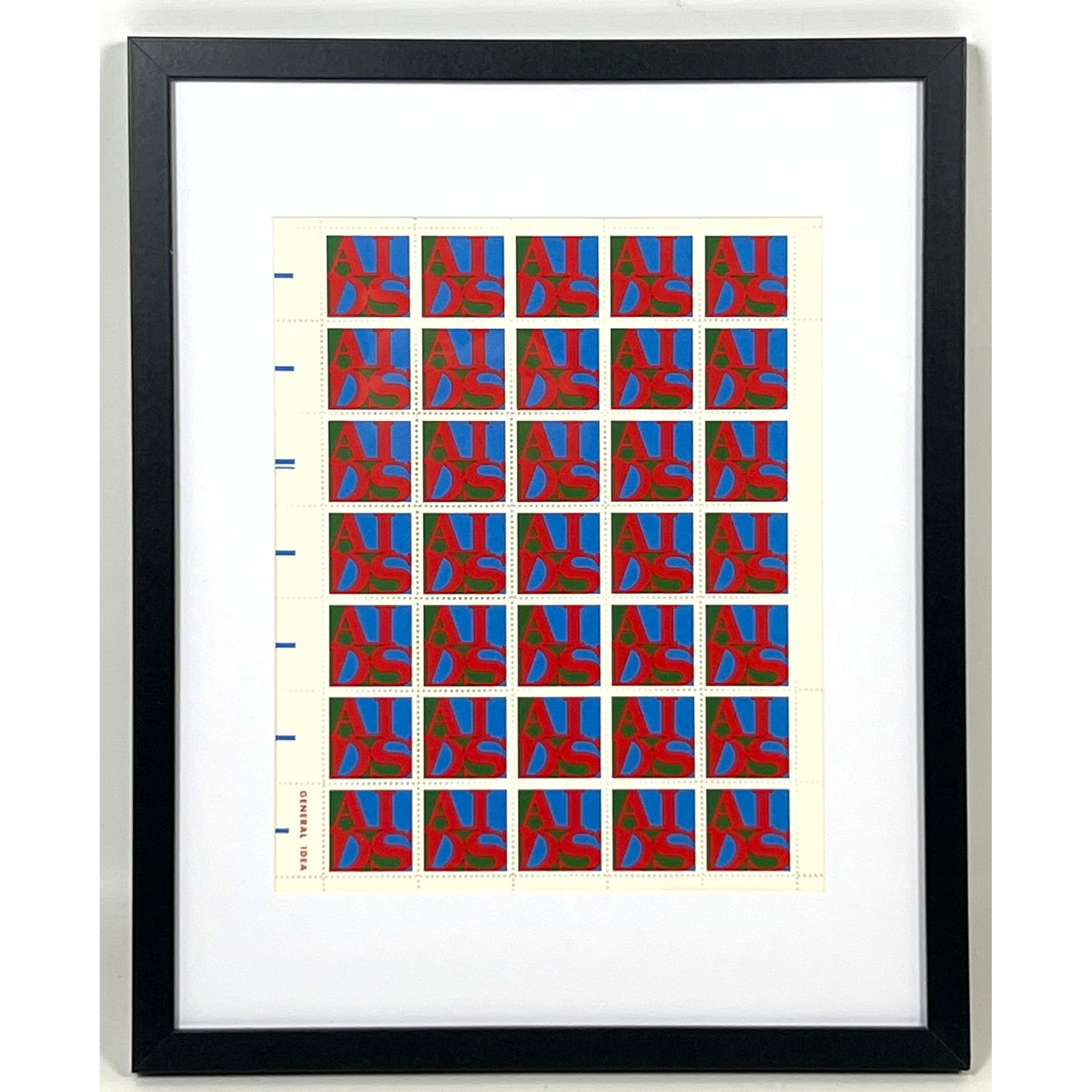 Full sheet of Robert Indiana Love General Idea Stamps. (1 of 7)