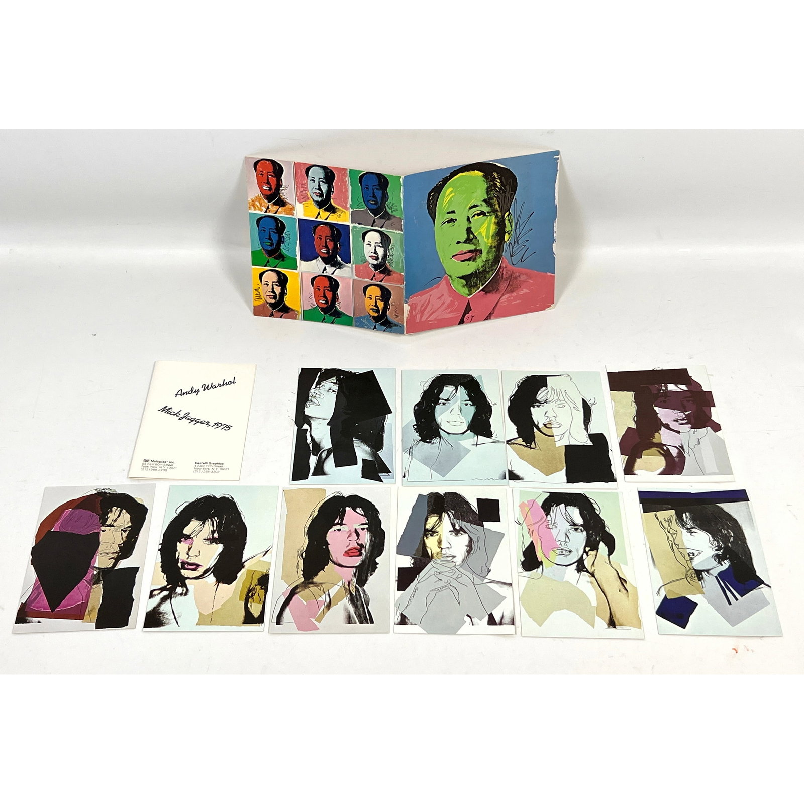 Promotional ephemera for two major screen print portfolios by Andy Warhol:: Promotional ephemera for two major screen print portfolios by Andy Warhol: Dimensions: Height: 7 inches, Width: 7 inches. ---