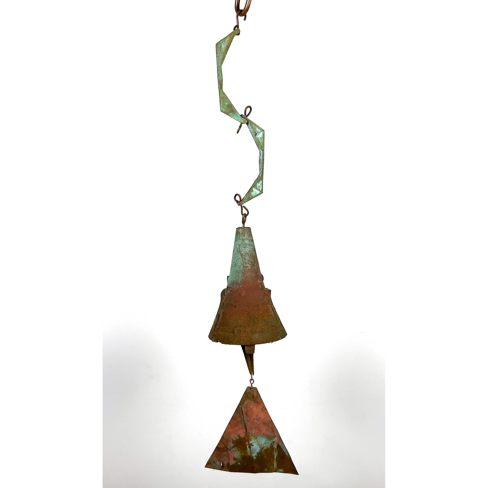 PAOLO SOLERI for ARCOSANTI Bronze Wind Bell Chime. Verdigris Patina (1 of 10)