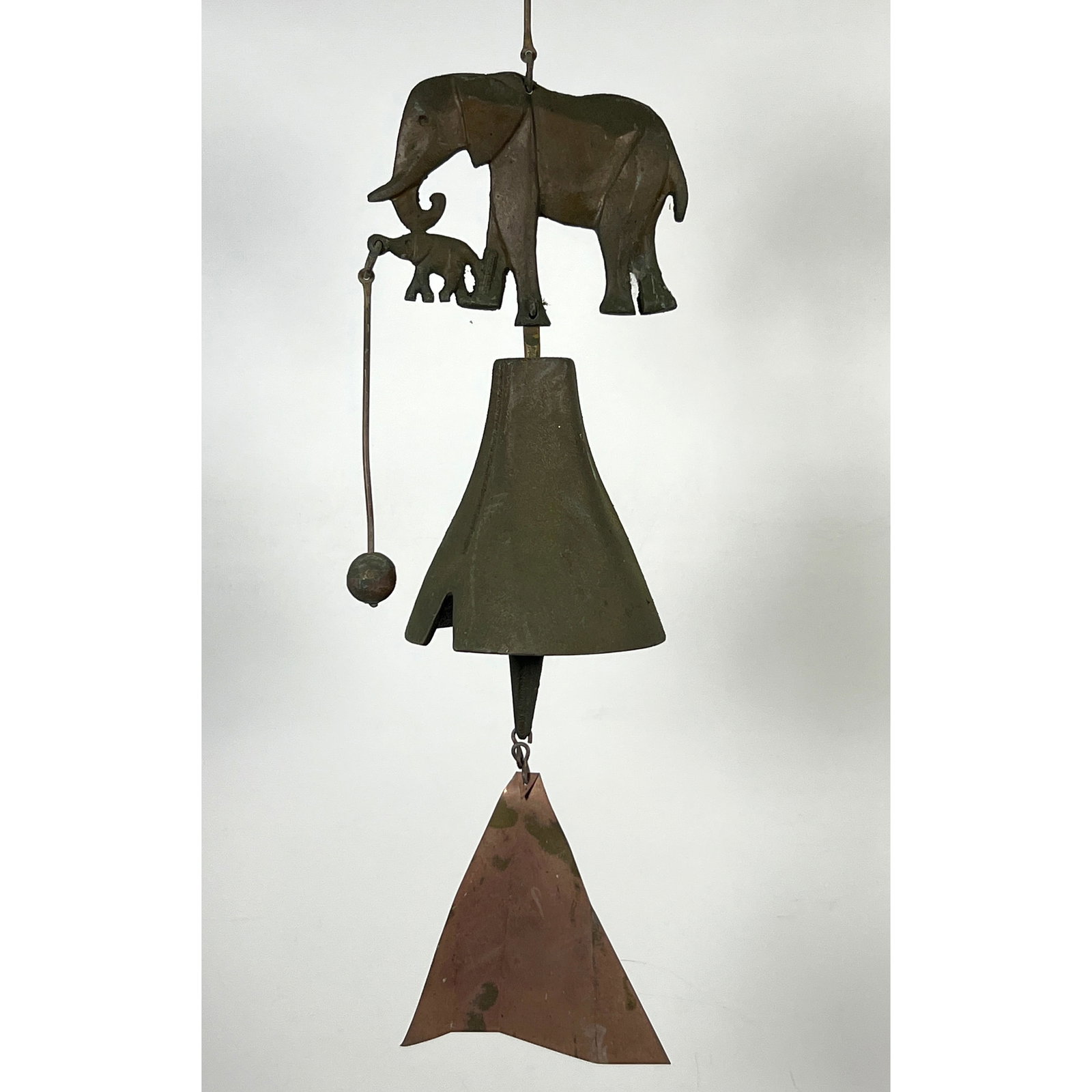 Paolo Soleri for Cosanti Originals Windbell. Elephant and Her Calf Bronze Windbell (1 of 10)