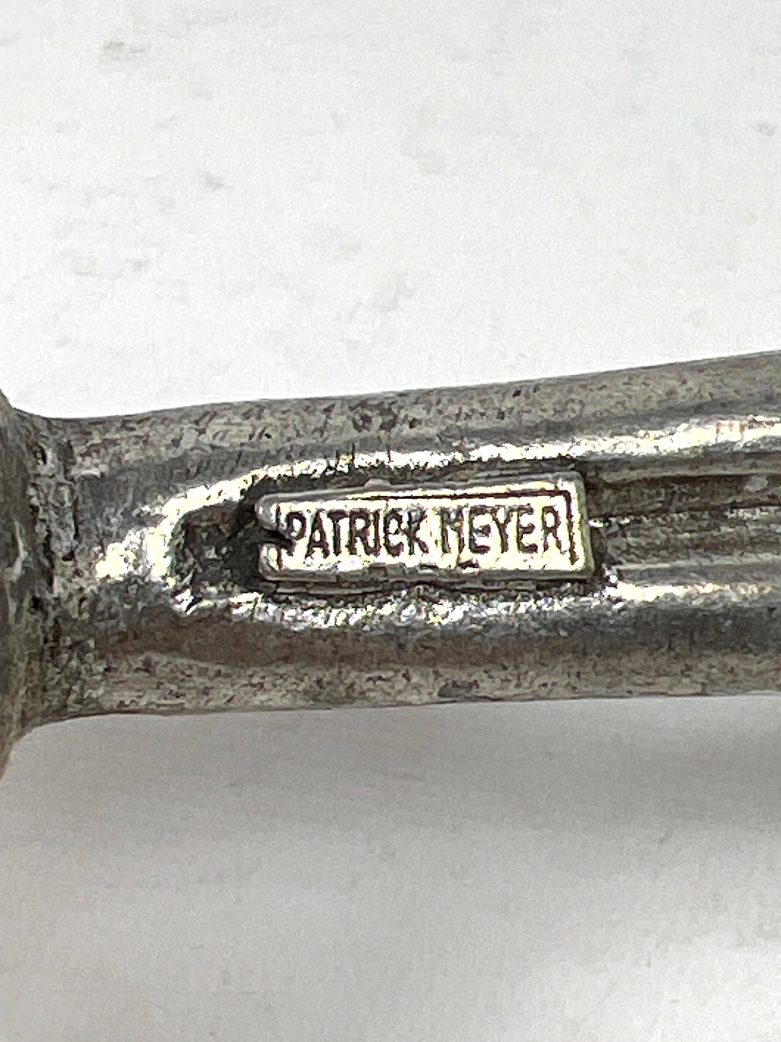 Pair Patrick Meyer Cast Pewter Figural Candlesticks. - 3