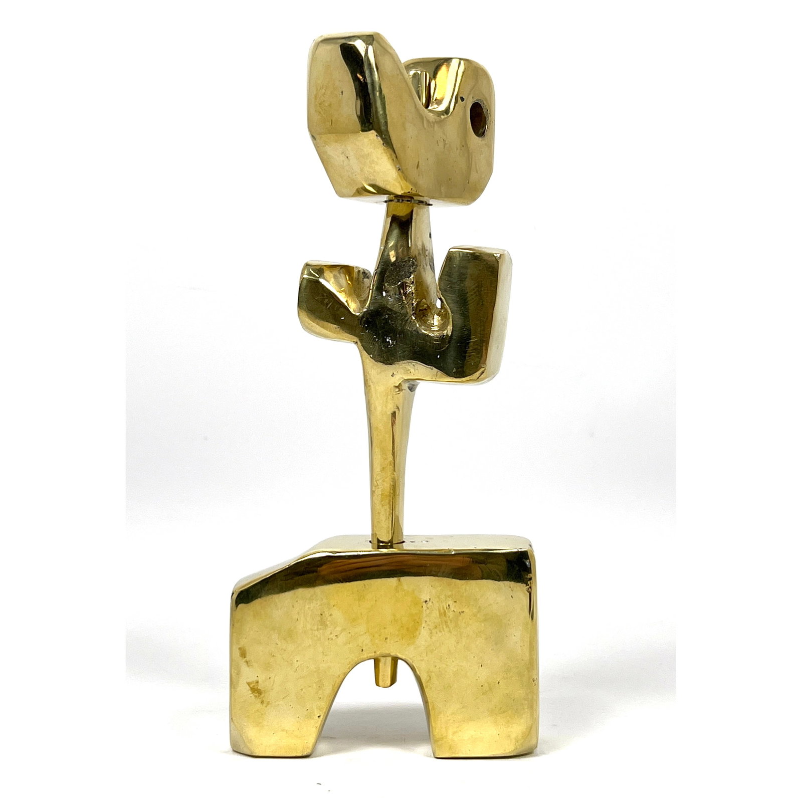 Modernist 3 Part Brass sculpture after Goeritz (1 of 12)