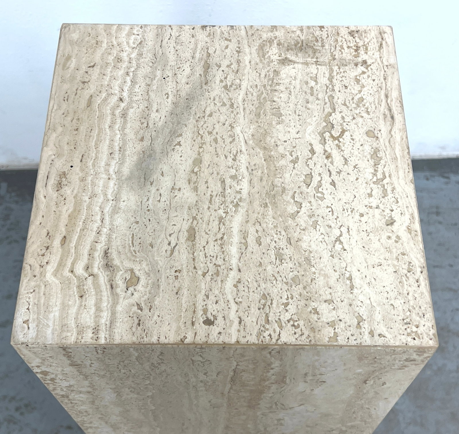 Travertine Square Column Pedestal. - 2