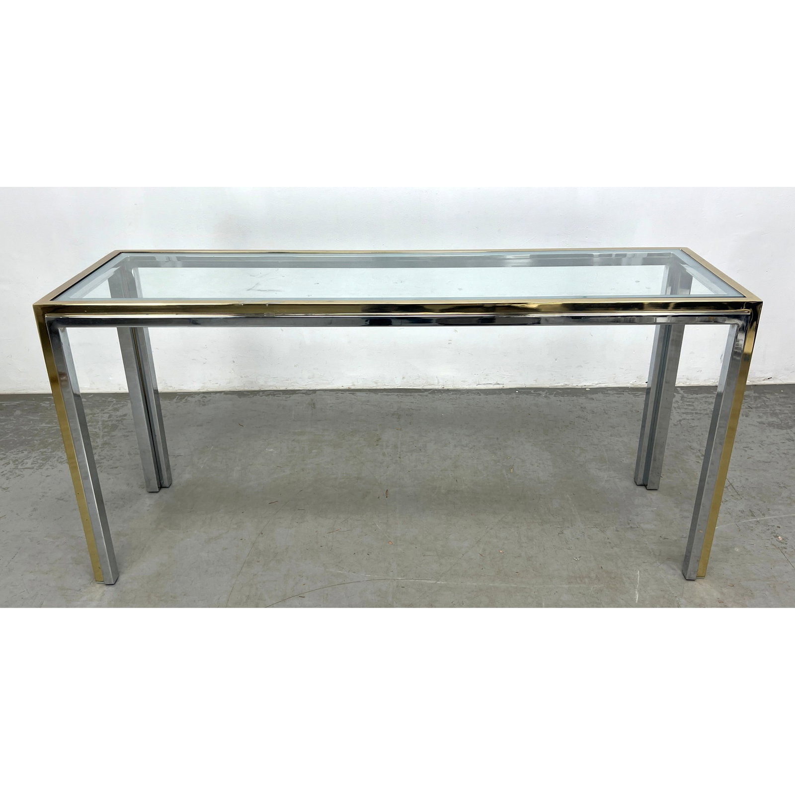Romeo Rega Attributed 2 Tone Console Sofa Table. (1 of 9)