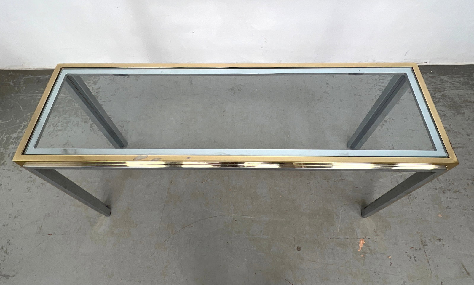 Romeo Rega Attributed 2 Tone Console Sofa Table. - 2