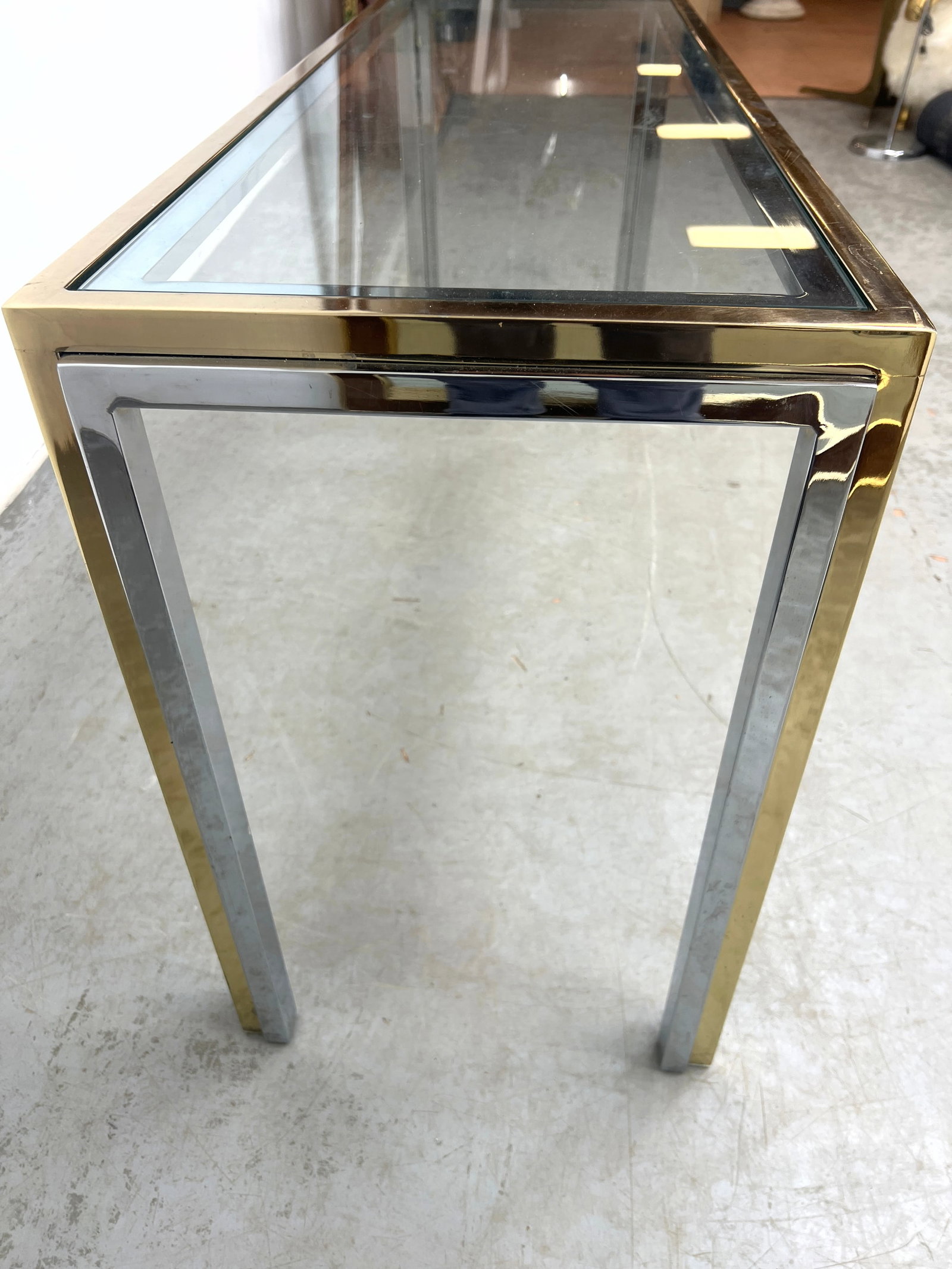 Romeo Rega Attributed 2 Tone Console Sofa Table. - 5