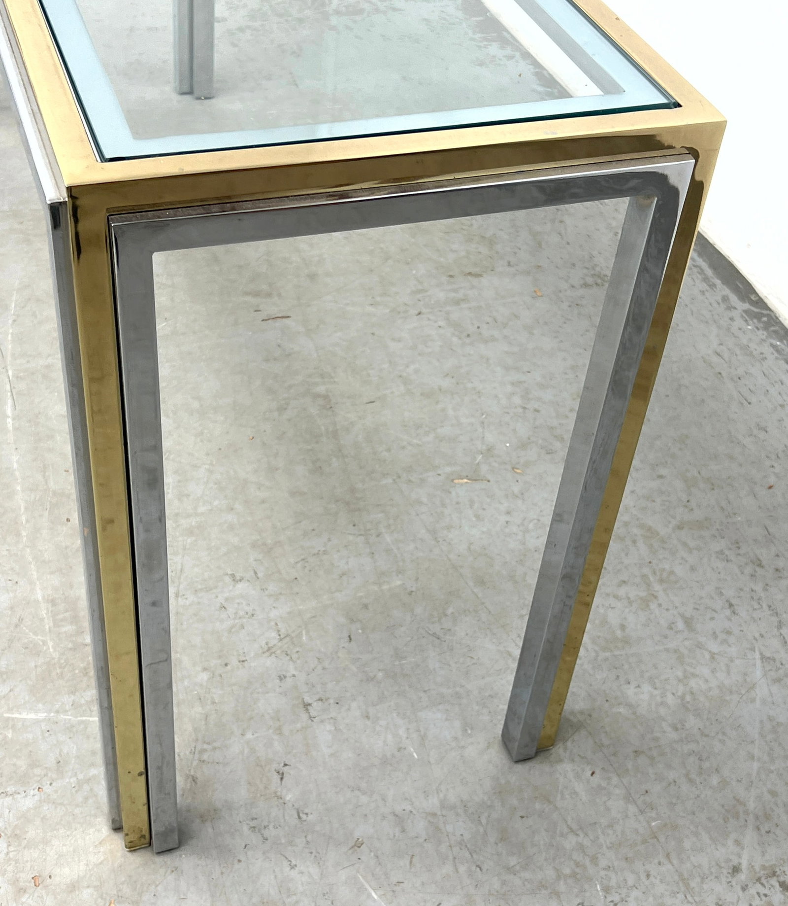 Romeo Rega Attributed 2 Tone Console Sofa Table. - 7