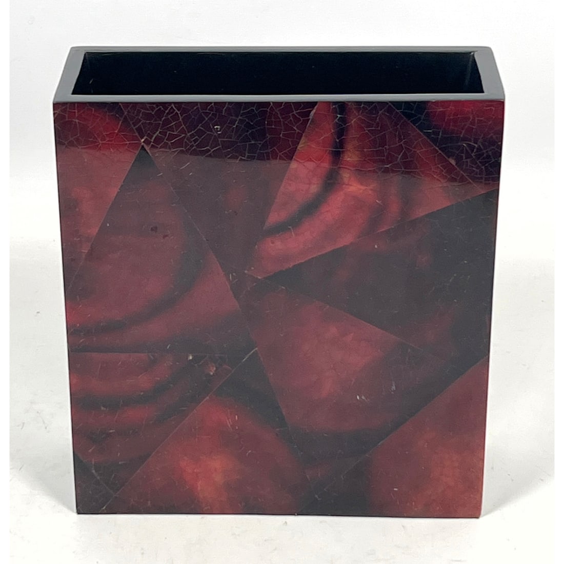 LUISA ROBINSON Tortoise style Box Vase. (1 of 10)