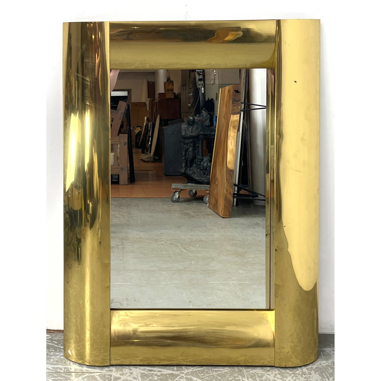 Large C. Jere for Artisan House Roma model Brass Wall Mirror. (1 of 12)
