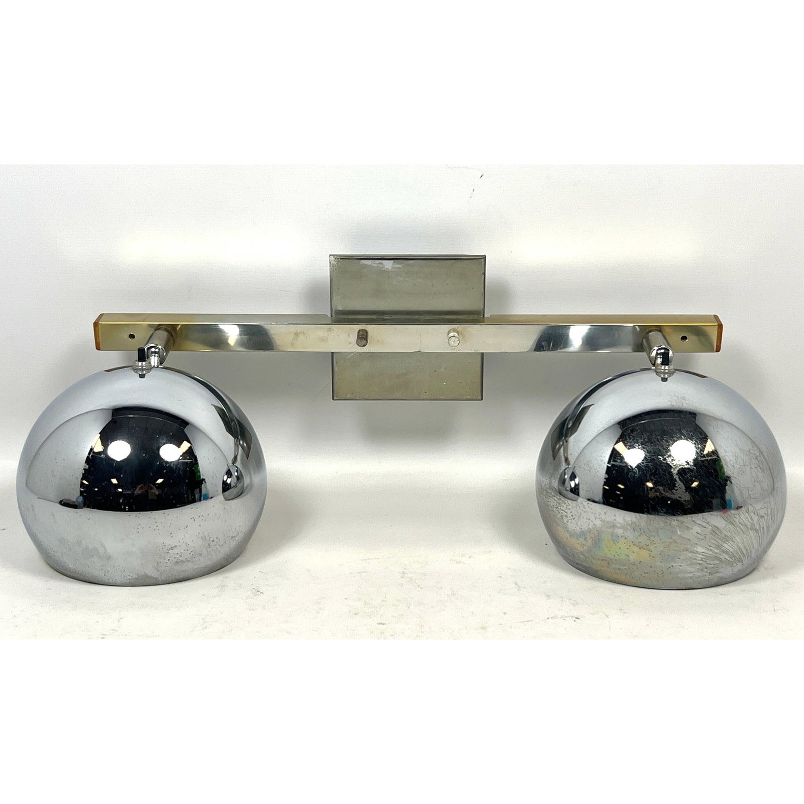 Koch and Lowy Omi Chrome Ball Lights Wall Mount, Marked on Stem (1 of 10)