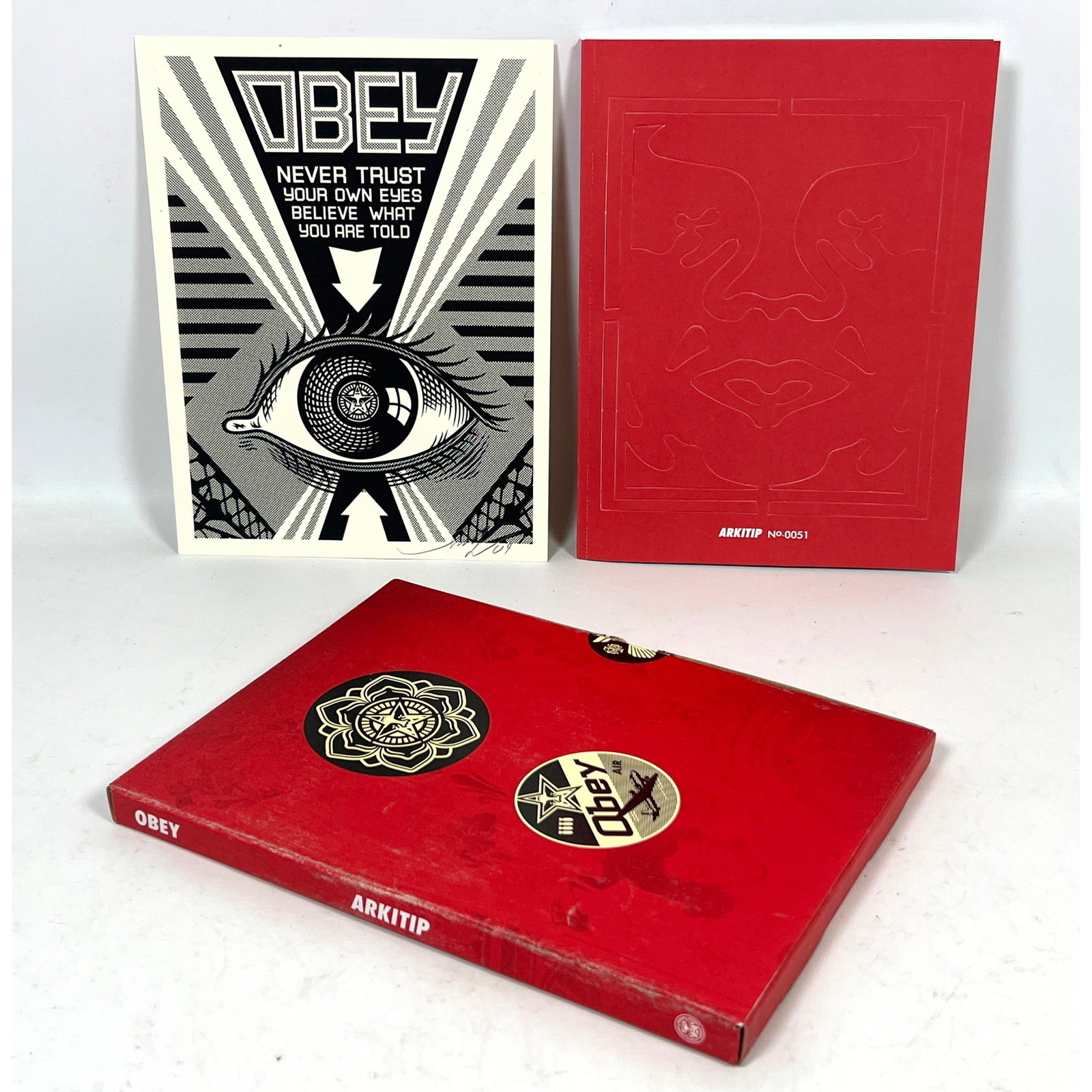 Shepard Fairey (Obey) Signed and Numbered Screenprint and Book. Numbered 446/5000 Arkitip. (1 of 17)