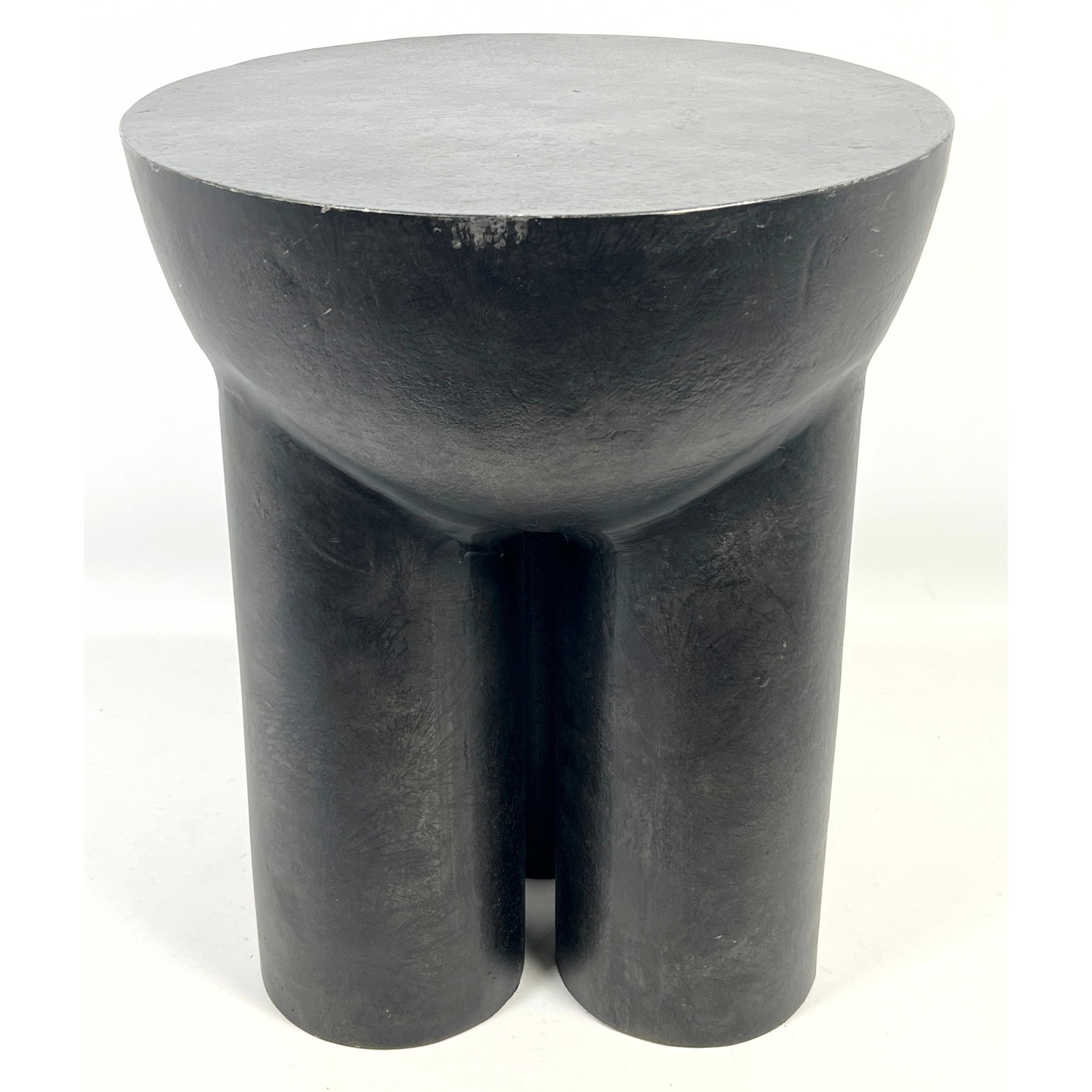 Four Hands Sente Metal Drink Stand Side Table. Raw black. (1 of 11)