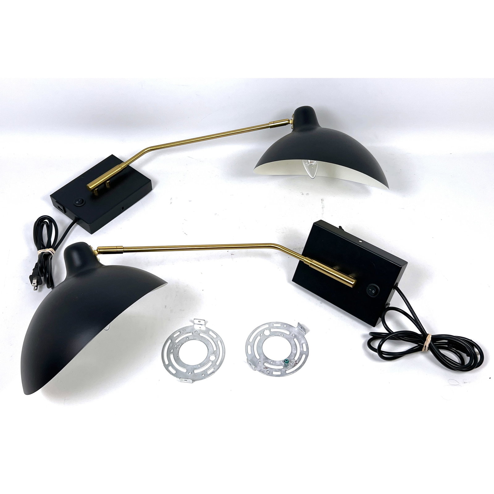Claxy Contemporary Modern Wall Sconces after Serge Mouille style.: Claxy Contemporary Modern Wall Sconces after Serge Mouille style. Dimensions: Height: 20 inches, Width: 9.25 inches, Depth: 20 inches. ---