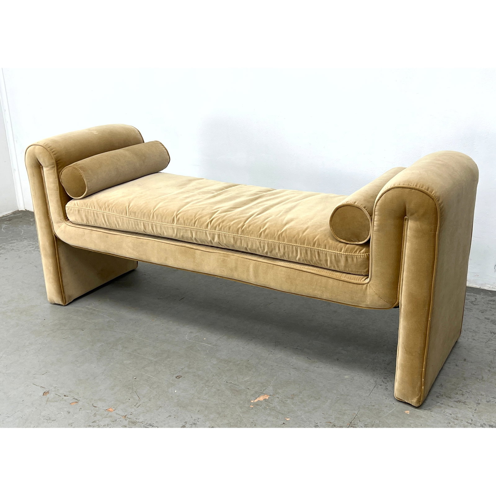 Large Four Hands Modernist Waterfall Side Bench: Large Four Hands Modernist Waterfall Side Bench Dimensions: Height: 27.5 inches, Width: 63 inches, Depth: 20 inches. - Seat Height: 19 inches ---