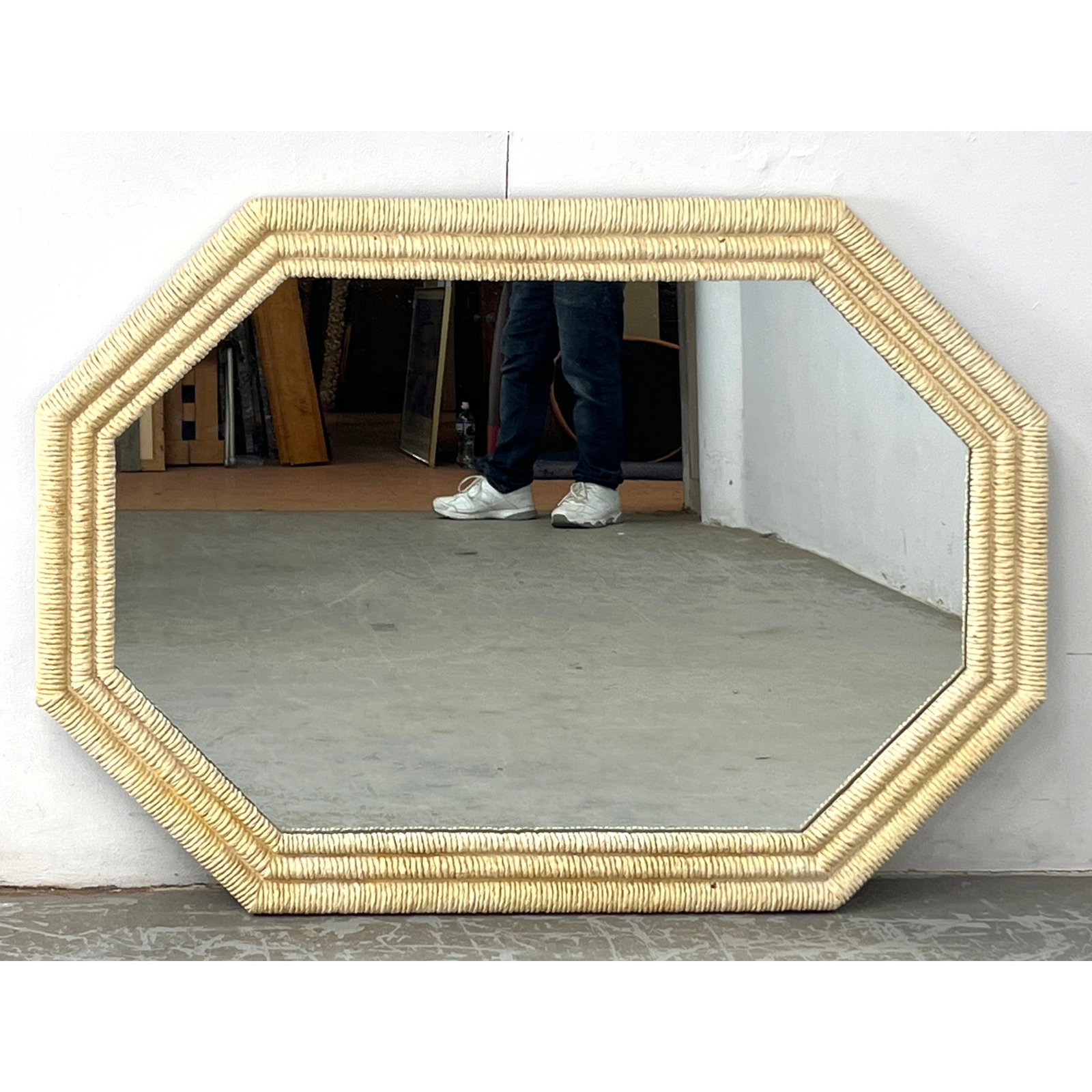 Decorative Faux Cord Wrapped Wall Mirror. (1 of 6)