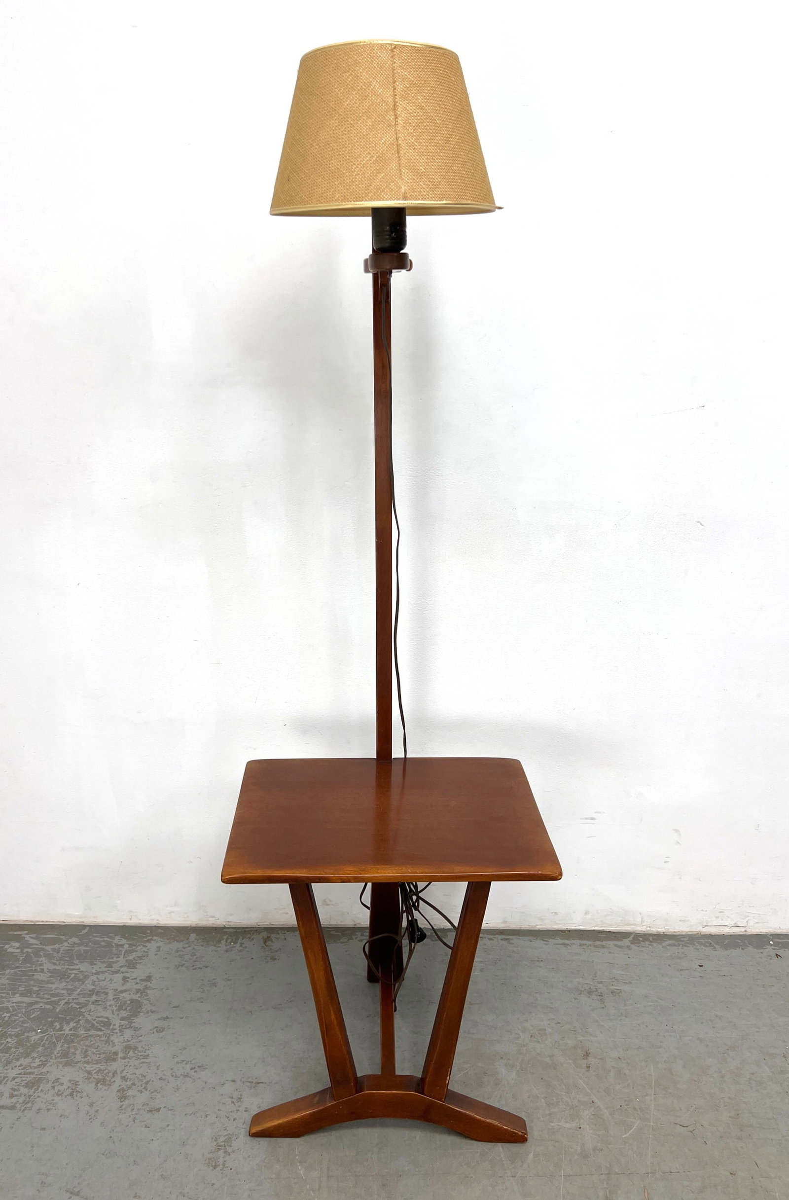 Cushman Solid Rock Maple Table Floor Lamp. - 2