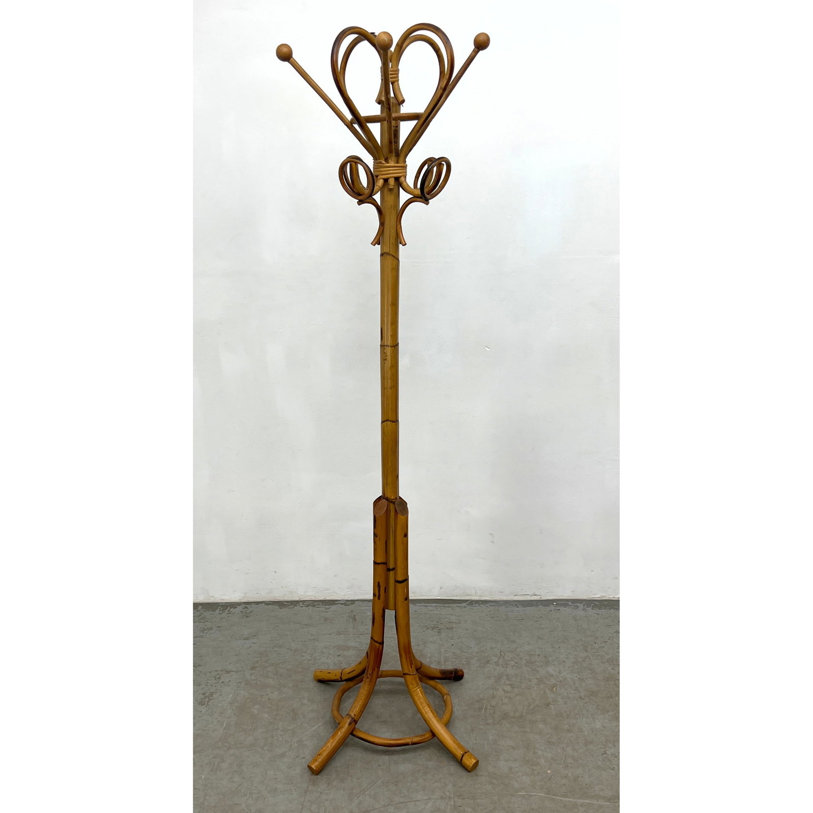 Vintage Bent Bamboo Hall Tree Coat Rack. (1 of 10)