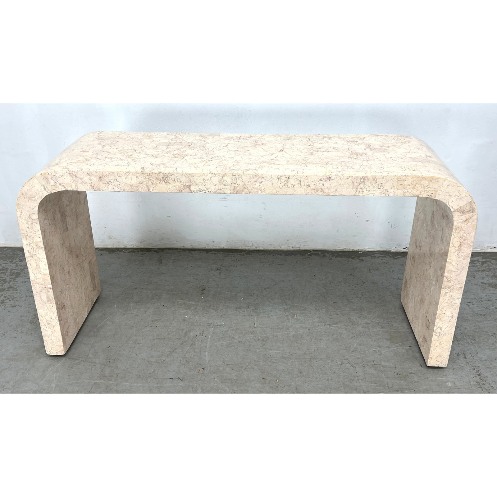 Waterfall Maitland Smith Tessellated Stone Console Table. (1 of 8)
