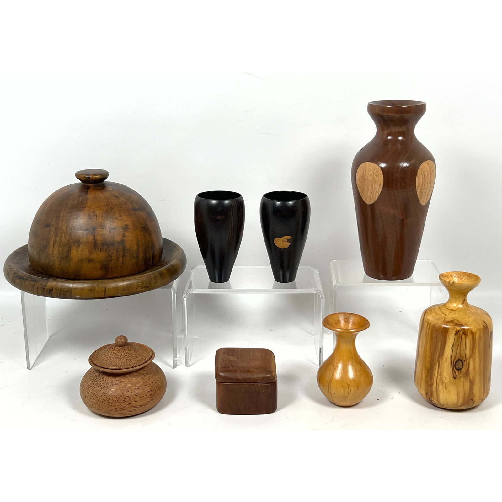 8pcs studio woodworker Objects. Wood Turned Vases, Small Box, etc. (1 of 20)