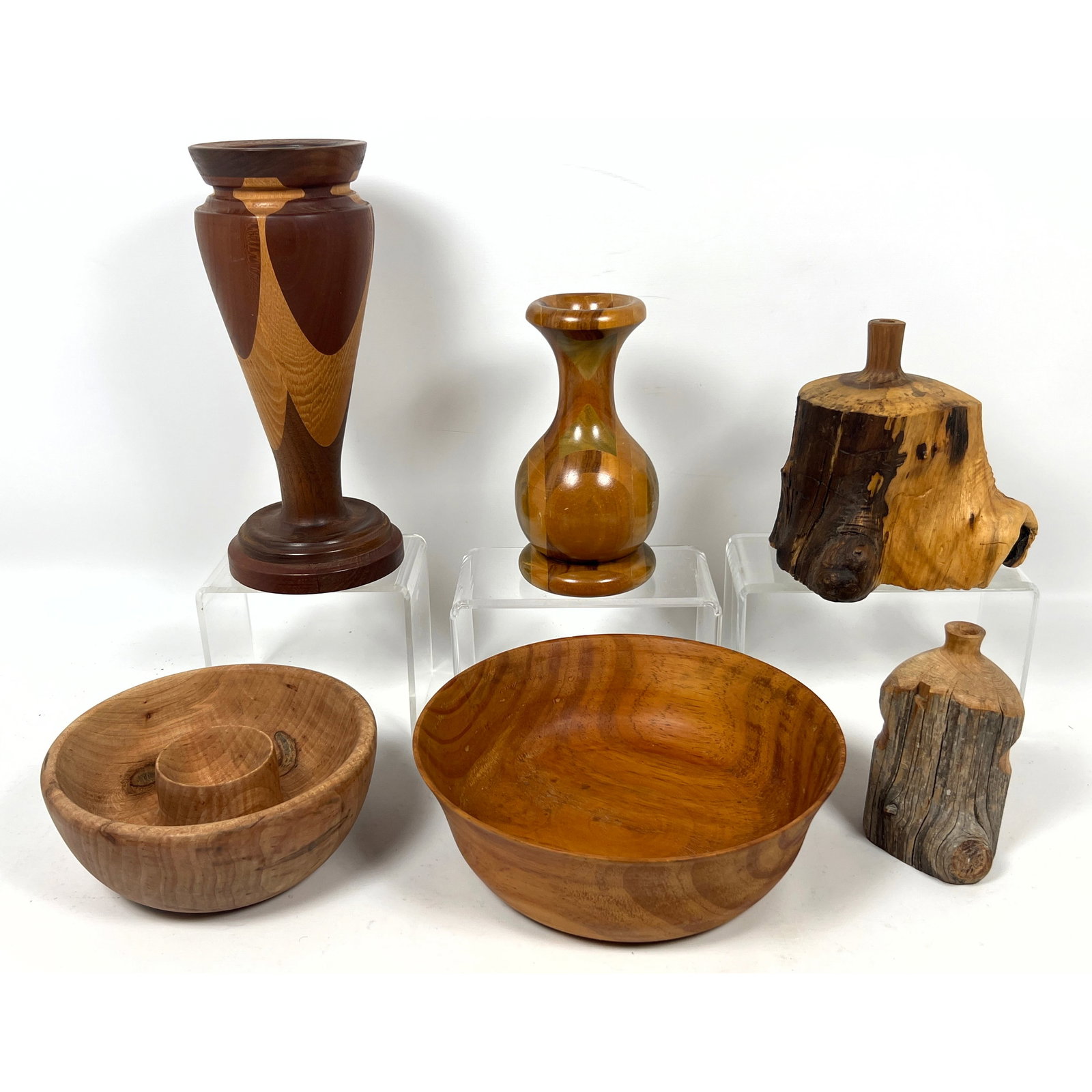 6pcs Artisan Wood Objects. R Lentz Vase, PK Vase, Jon Clark Bowl, etc. (1 of 20)