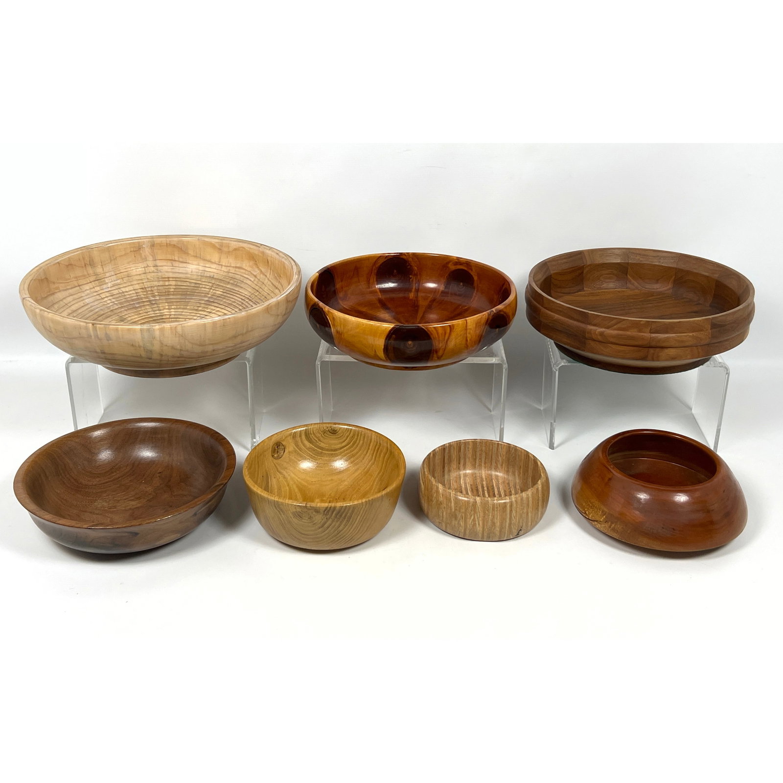 7pcs Turned Wood Artisan Bowls. Industria Brasileira, David Woal, Joseph Lash, Matt Haist, etc. (1 of 20)