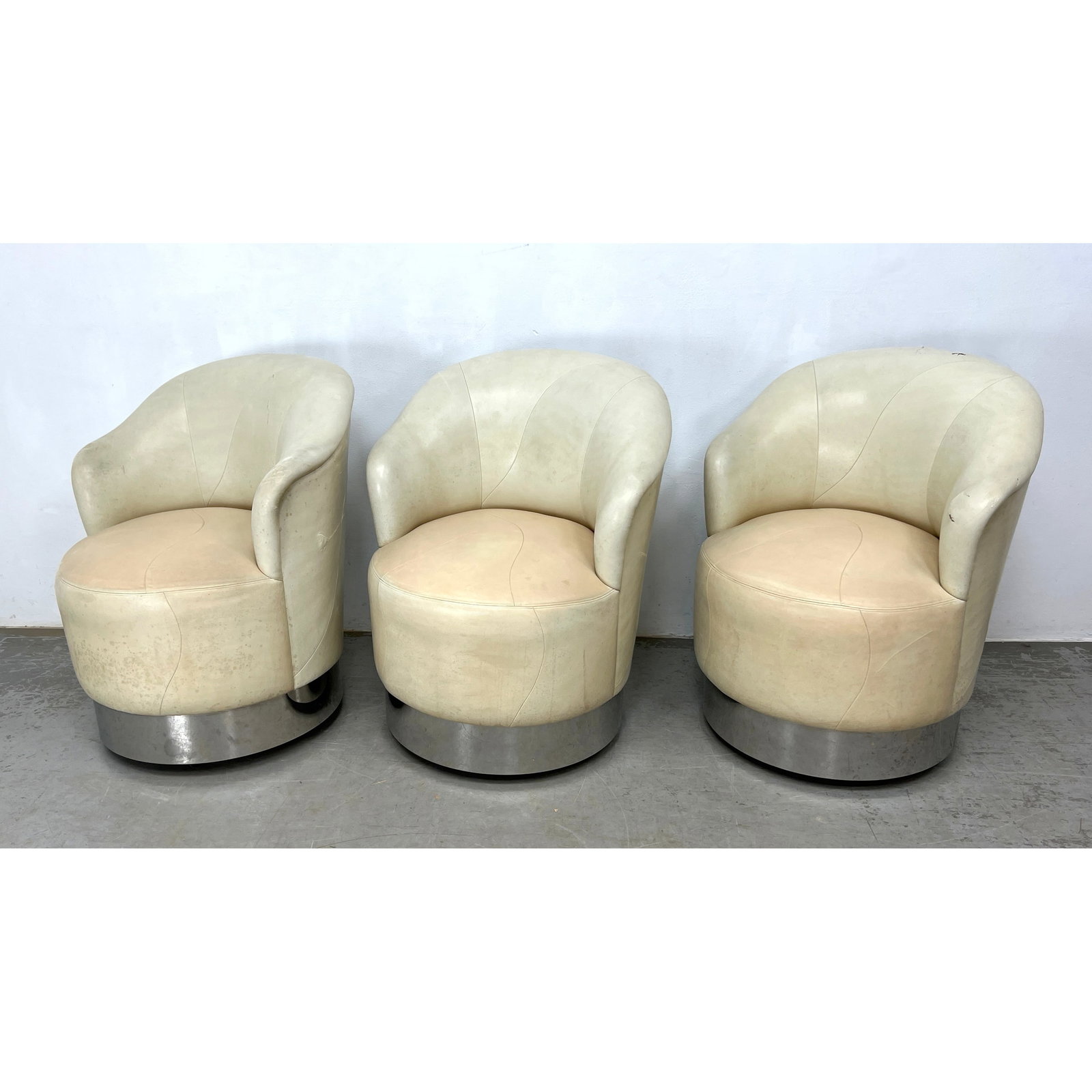 Set 3 Mid Century Modern Marina Occasional Chairs. attributed to Sally Sirkin Lewis for J. Robert Sc (1 of 20)