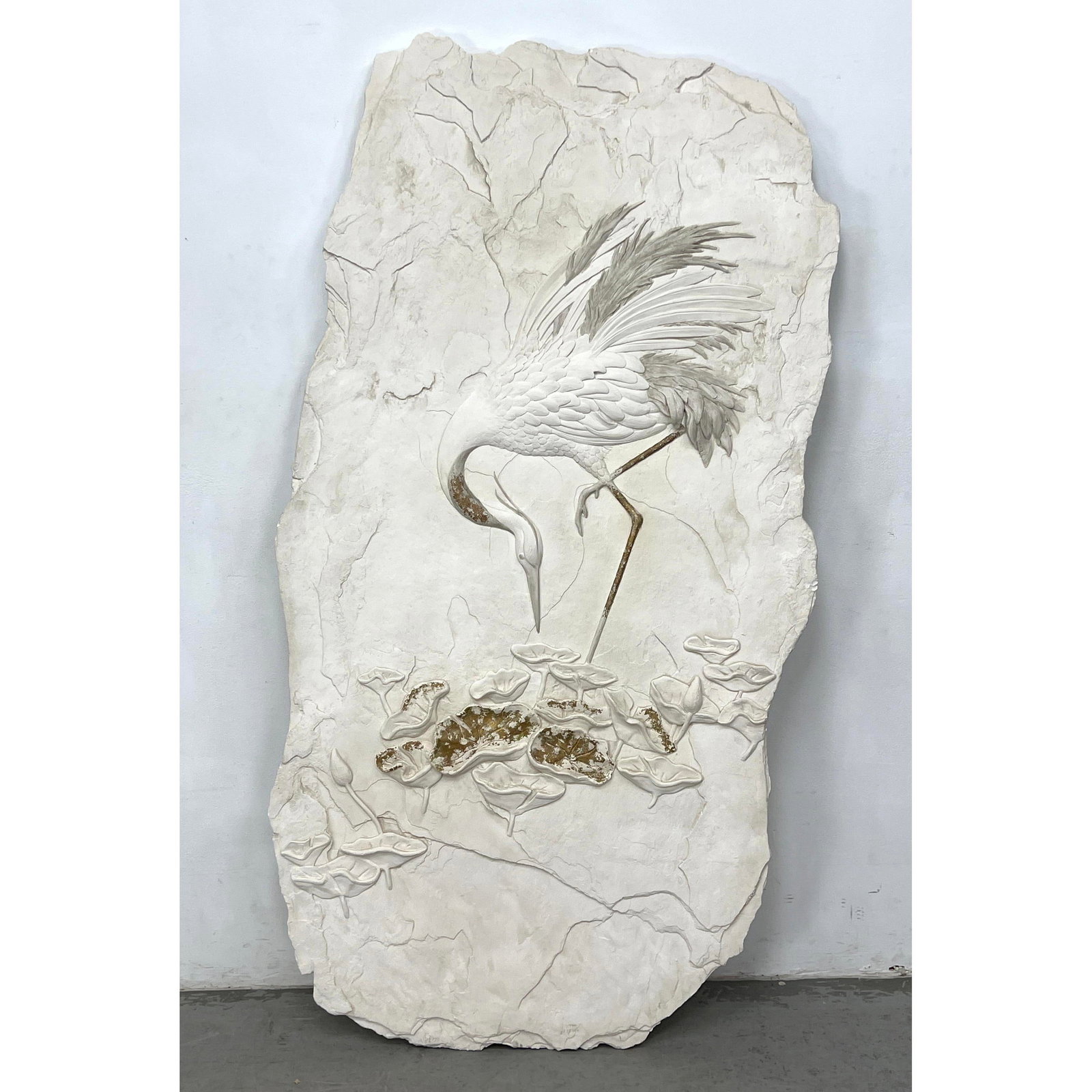 Large-scale contemporary wall relief sculpture is a bas-relief sculpture crafted from a cast composi (1 of 11)