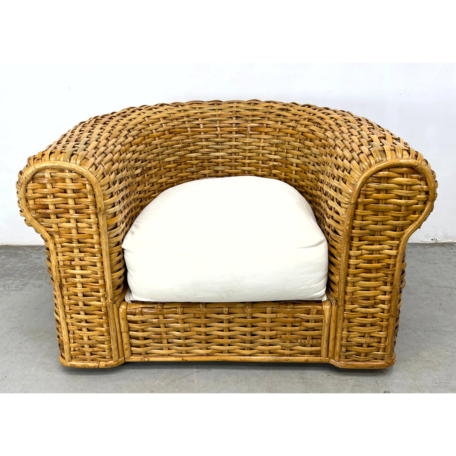 Ralph Lauren Large Wicker Lounge Chair. Woven rattan. (1 of 12)