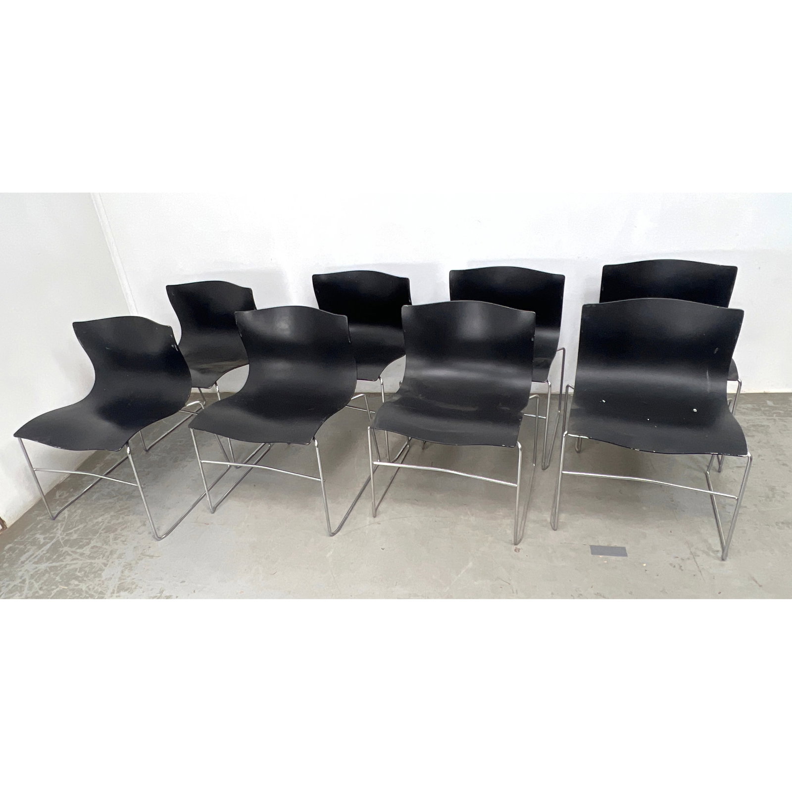 Set 8 Massimo and Lella Vignelli for Knoll Handkerchief Chairs. (1 of 10)