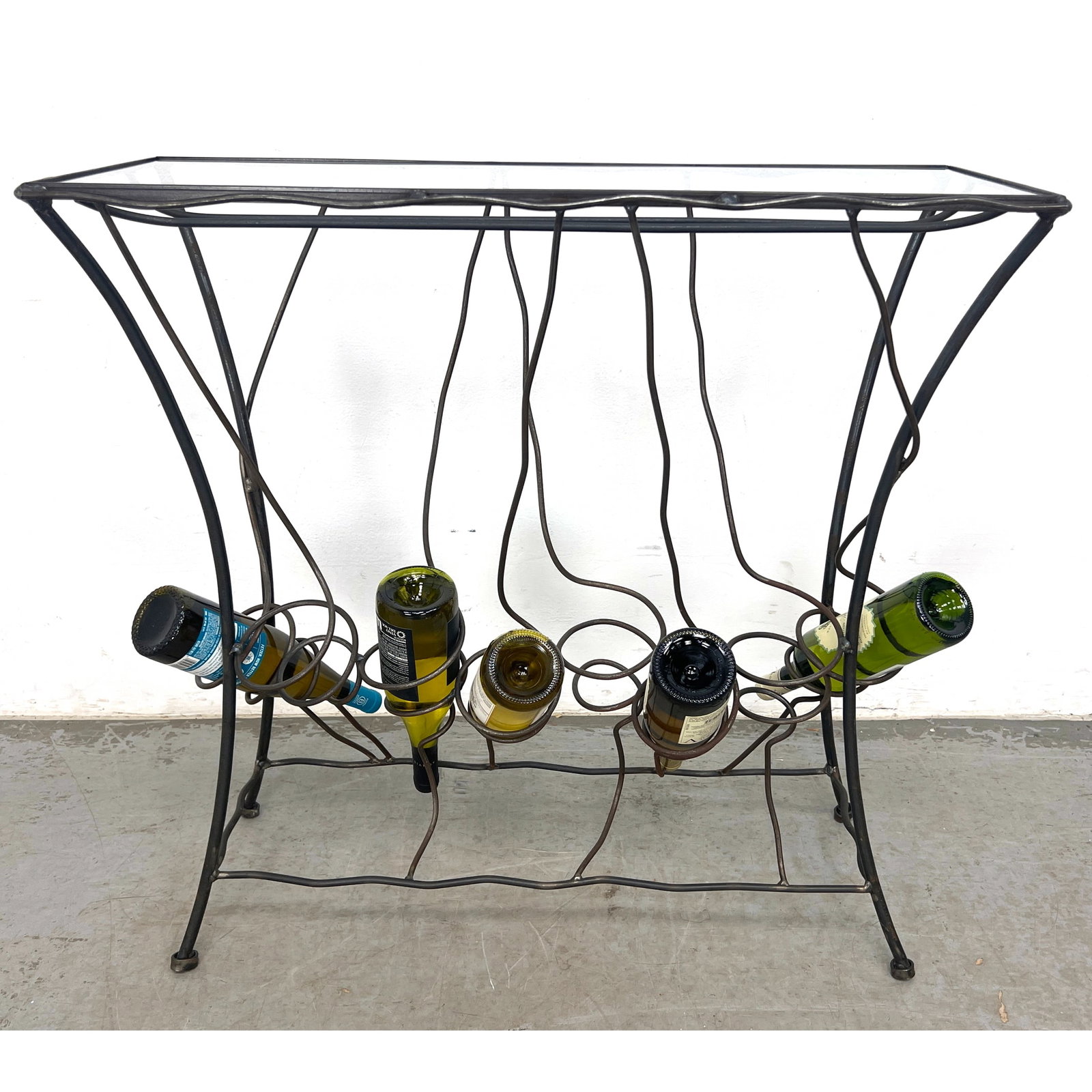 Contemporary Wine Bottle Console Serving Table. (1 of 10)