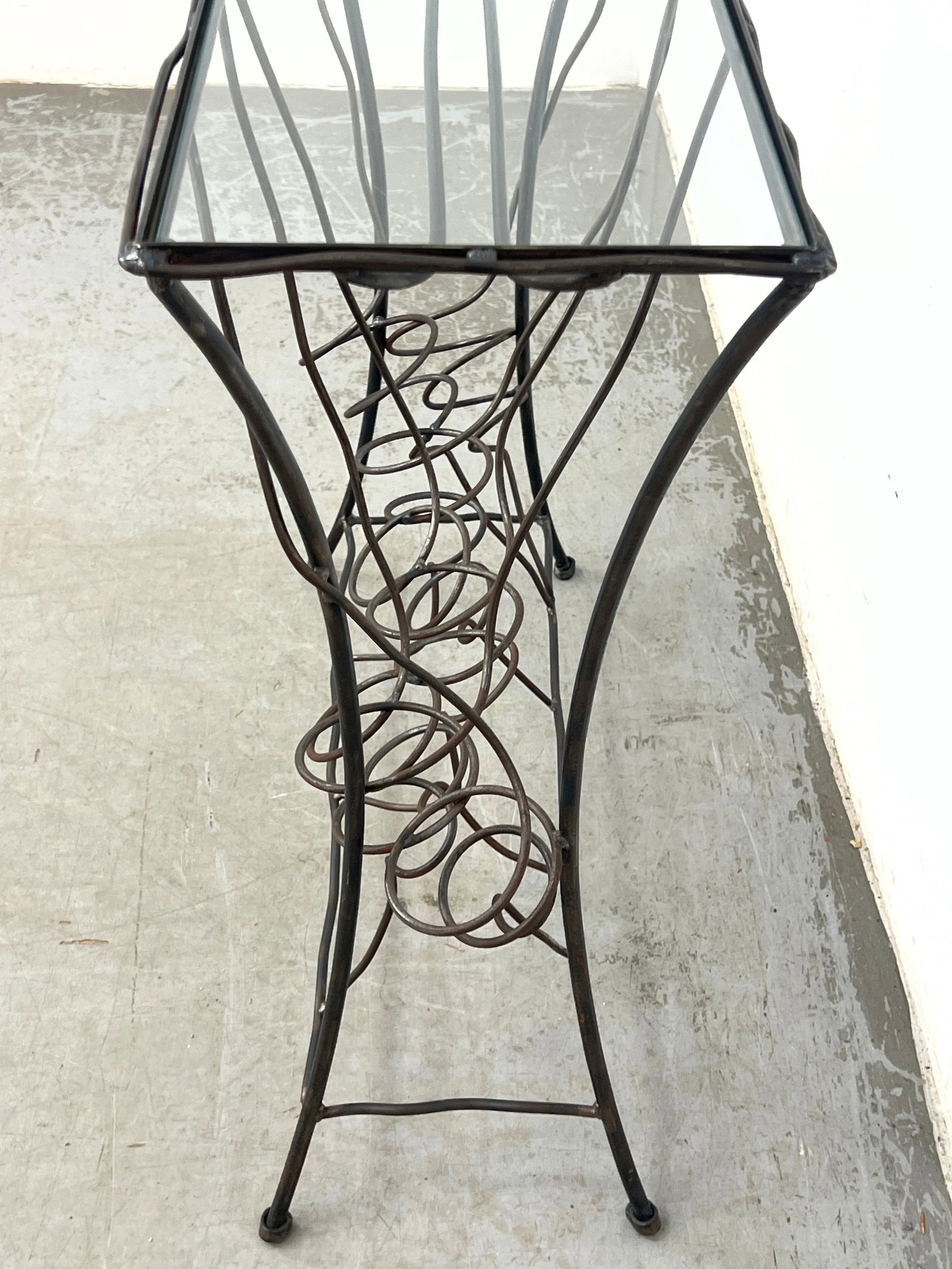 Contemporary Wine Bottle Console Serving Table. - 7