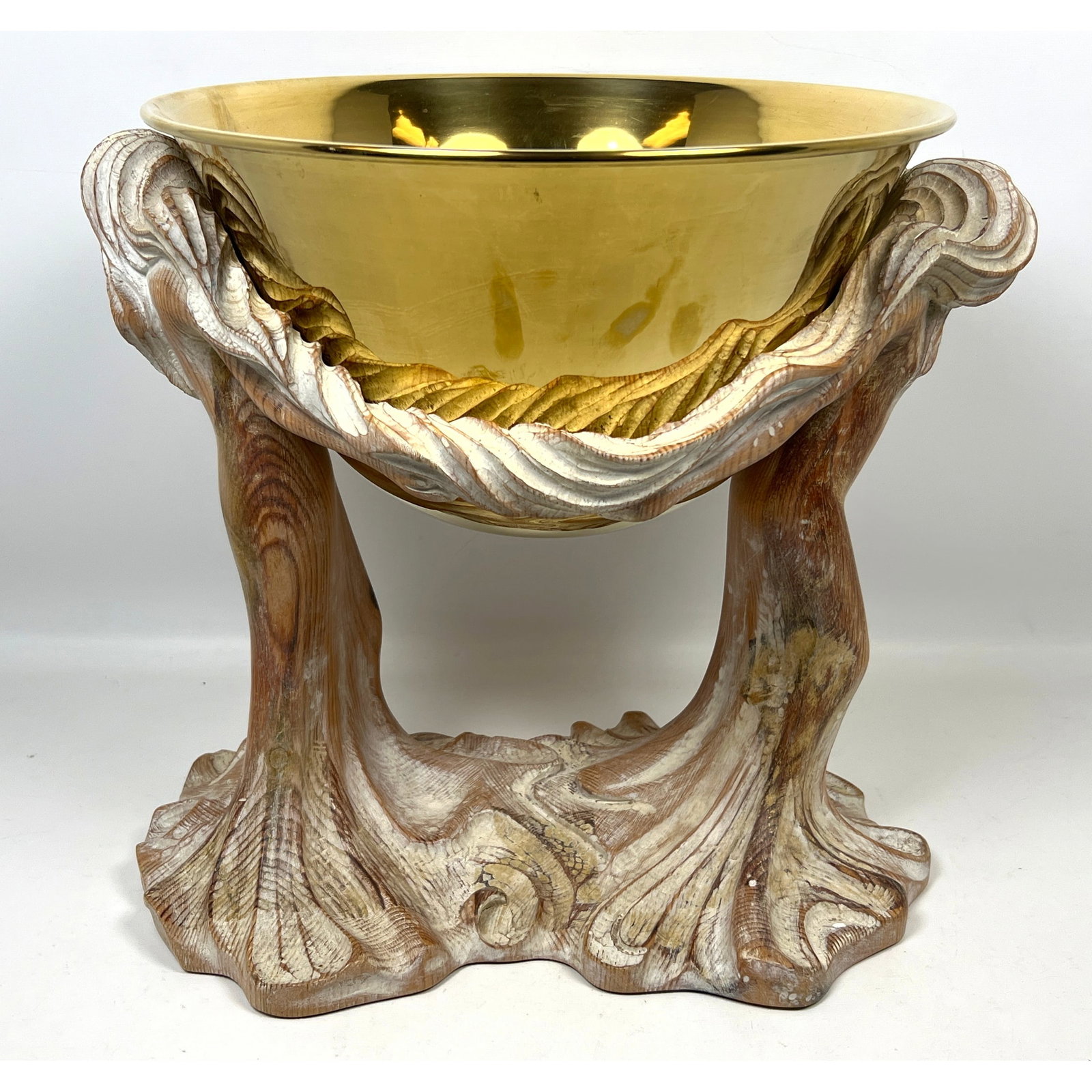 Composite and Brass Art Nouveau Style Center Bowl Stand. (1 of 10)