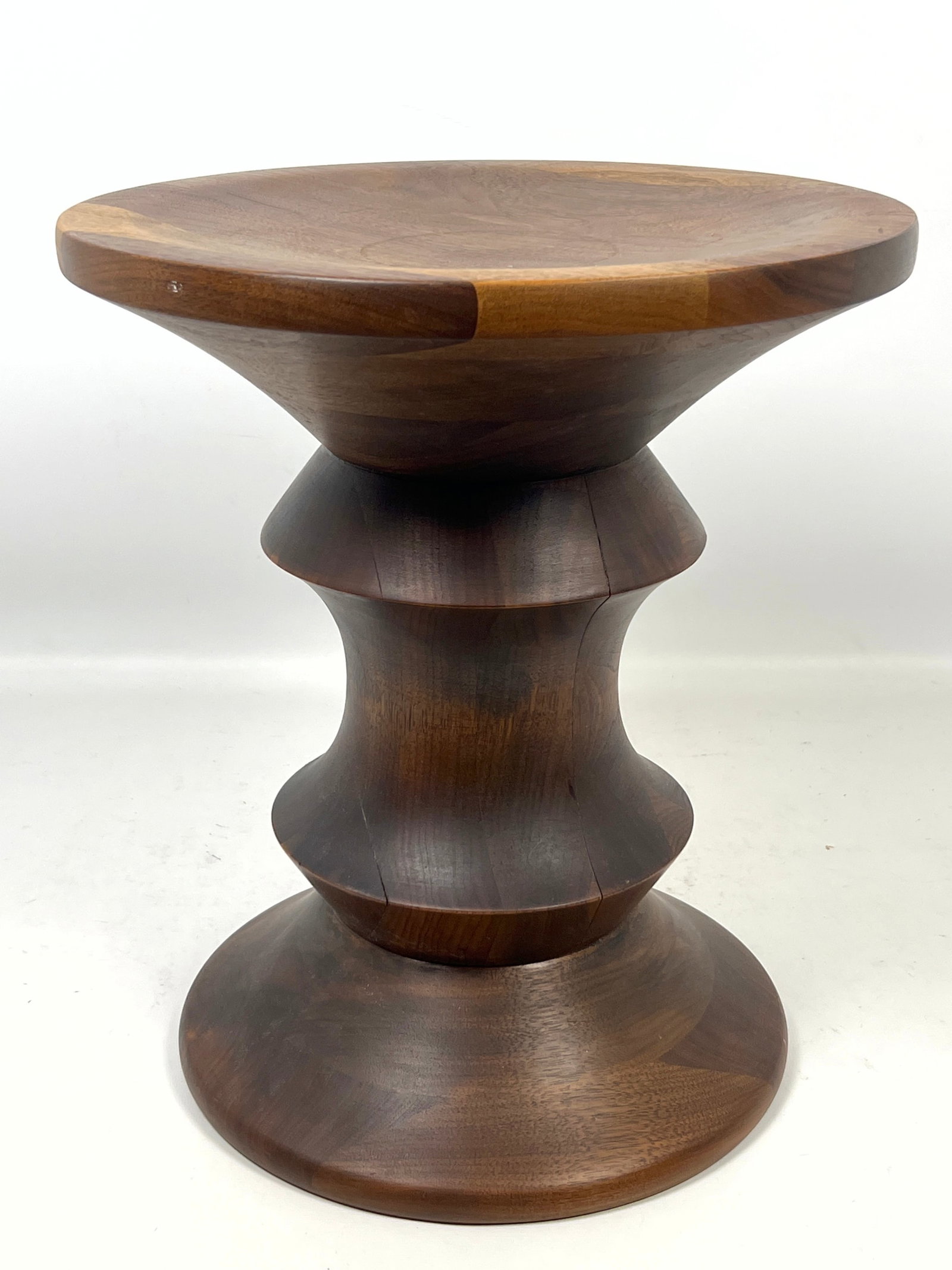 Ray and Charles Eames Time Life Stool. Solid walnut. - 10